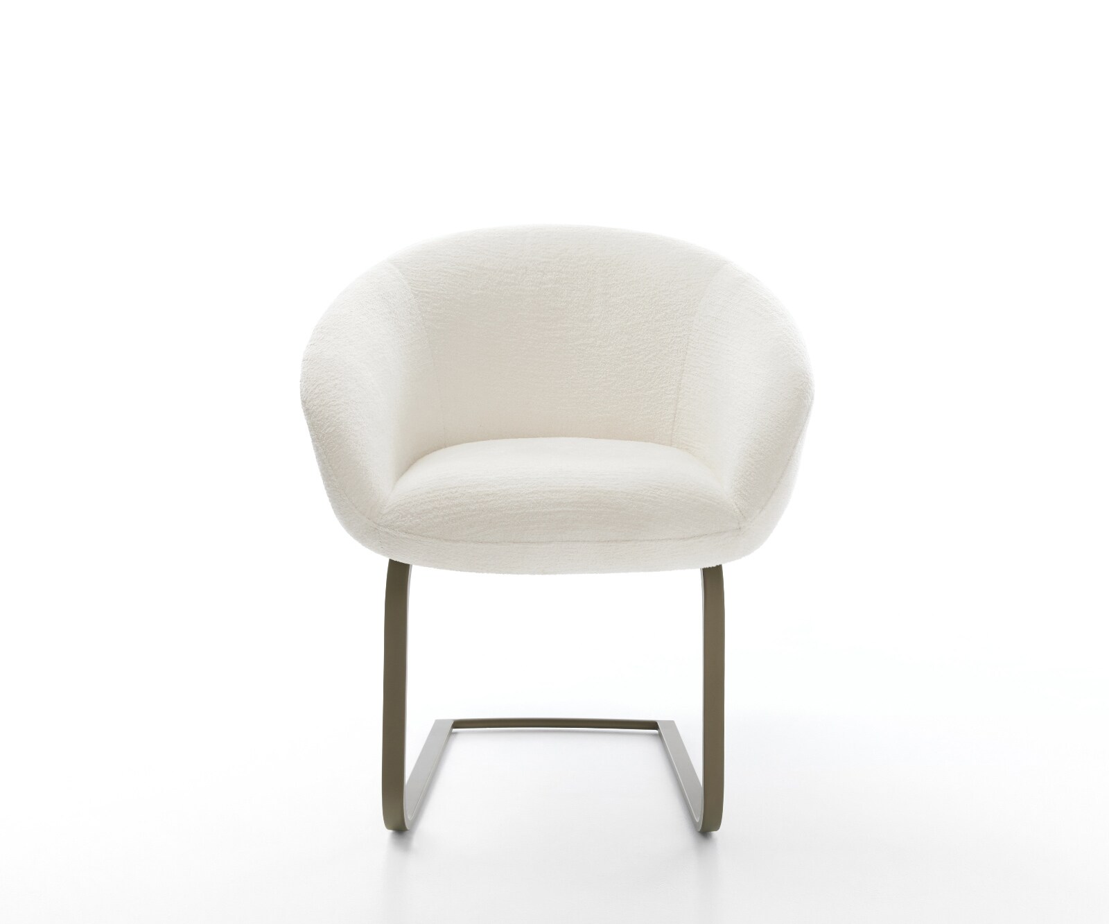 Sledemodel Vinka-Flex met armleuning bouclé zacht beige sledemodel vlak afwerking met titanium pocketveer kern 2