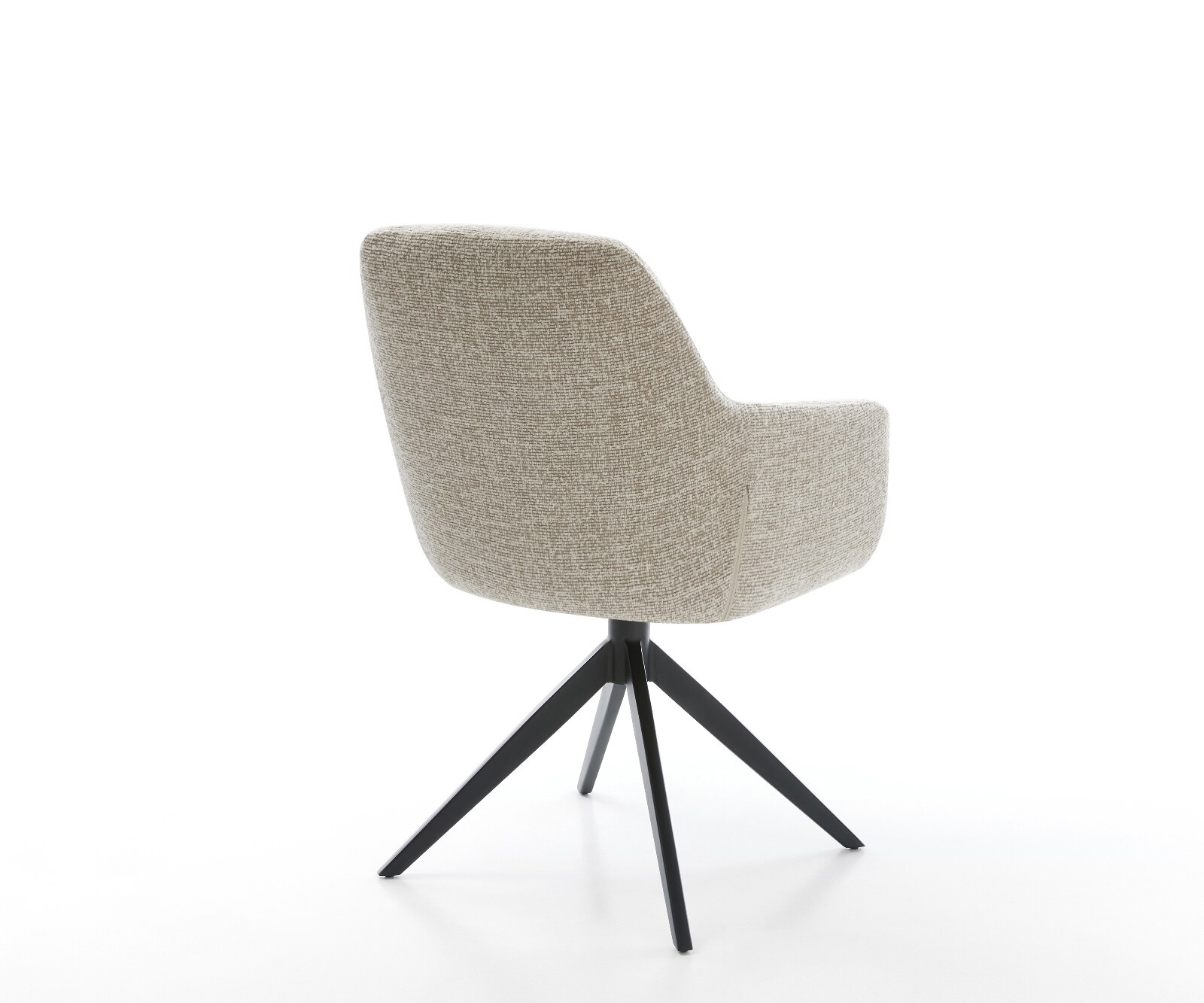 Draaistoel Pejo-Flex geweven stof beige kruisframe breed zwart 360° draaibaar rocker-functie pocketveer kern 5