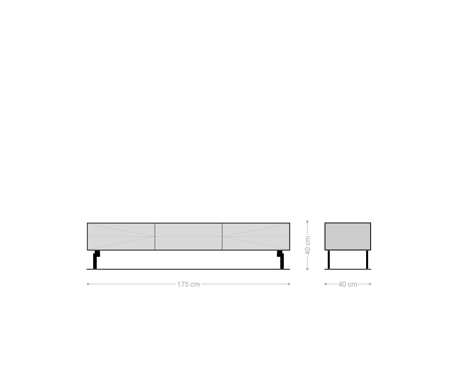 Lowboard Wyatt 175 cm sheesham naturel 2 deuren 1 klep basis ovaal roestvrij staal 1 Lowboard Wyatt 175 cm sheesham naturel 2 deuren 1 klep basis ovaal roestvrij staal 1