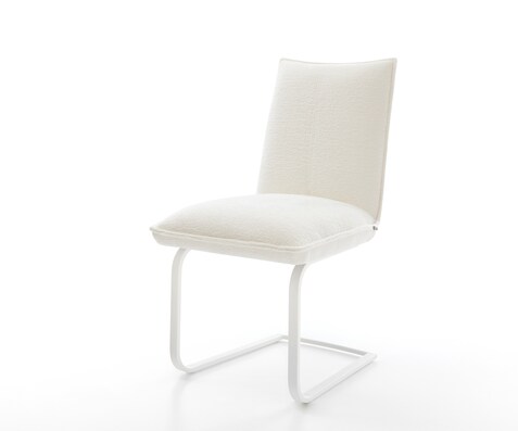 Sledemodel Lelio-Flex bouclé zacht beige sledemodel vlak wit pocketveer kern