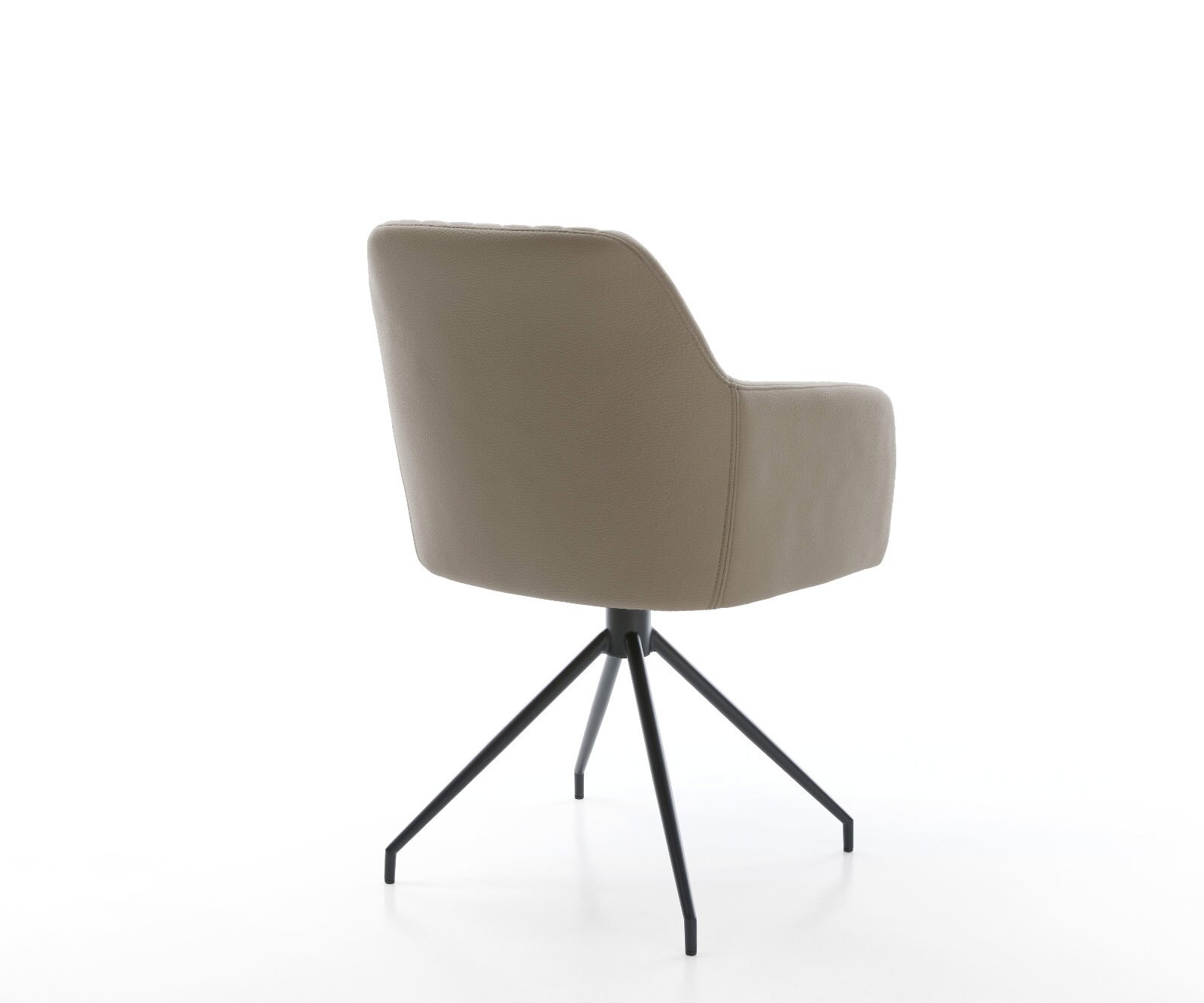 Eetkamerstoel Greg-Flex echt leer mud kruisframe conisch zwart pocketveer kern 4