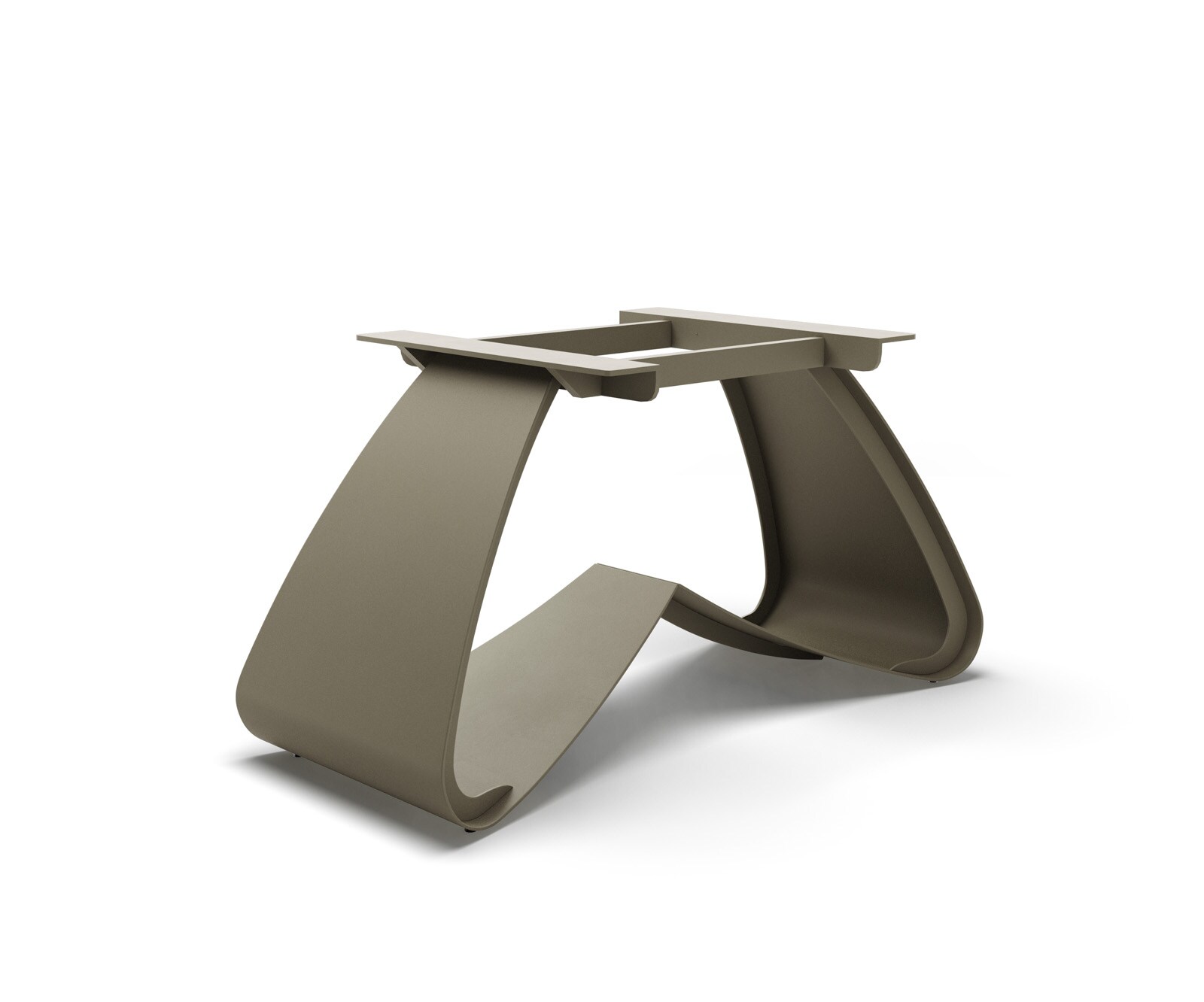 W-frame metaal effect titanium voor tafelbladen vanaf 200 cm