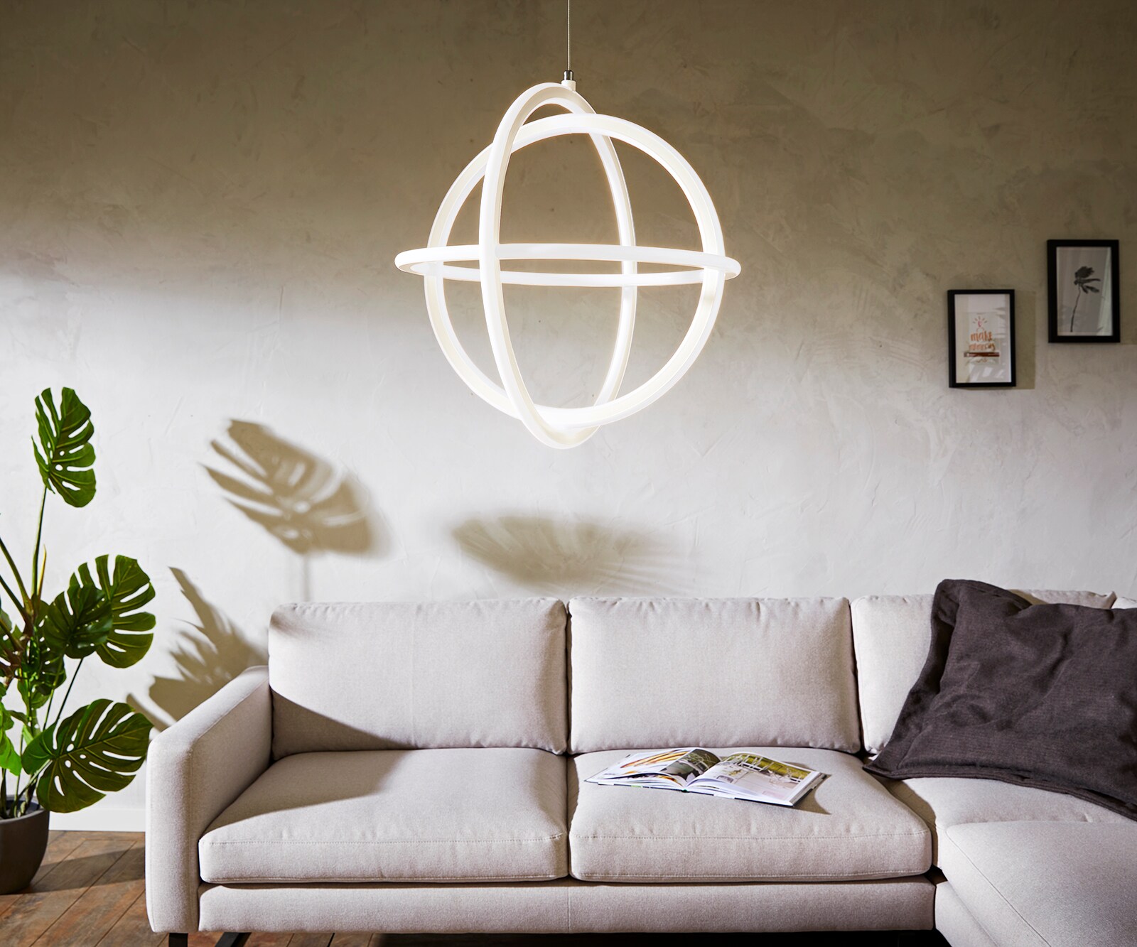 Plafondlamp Voluta wit 50x50 cm LED 46W 