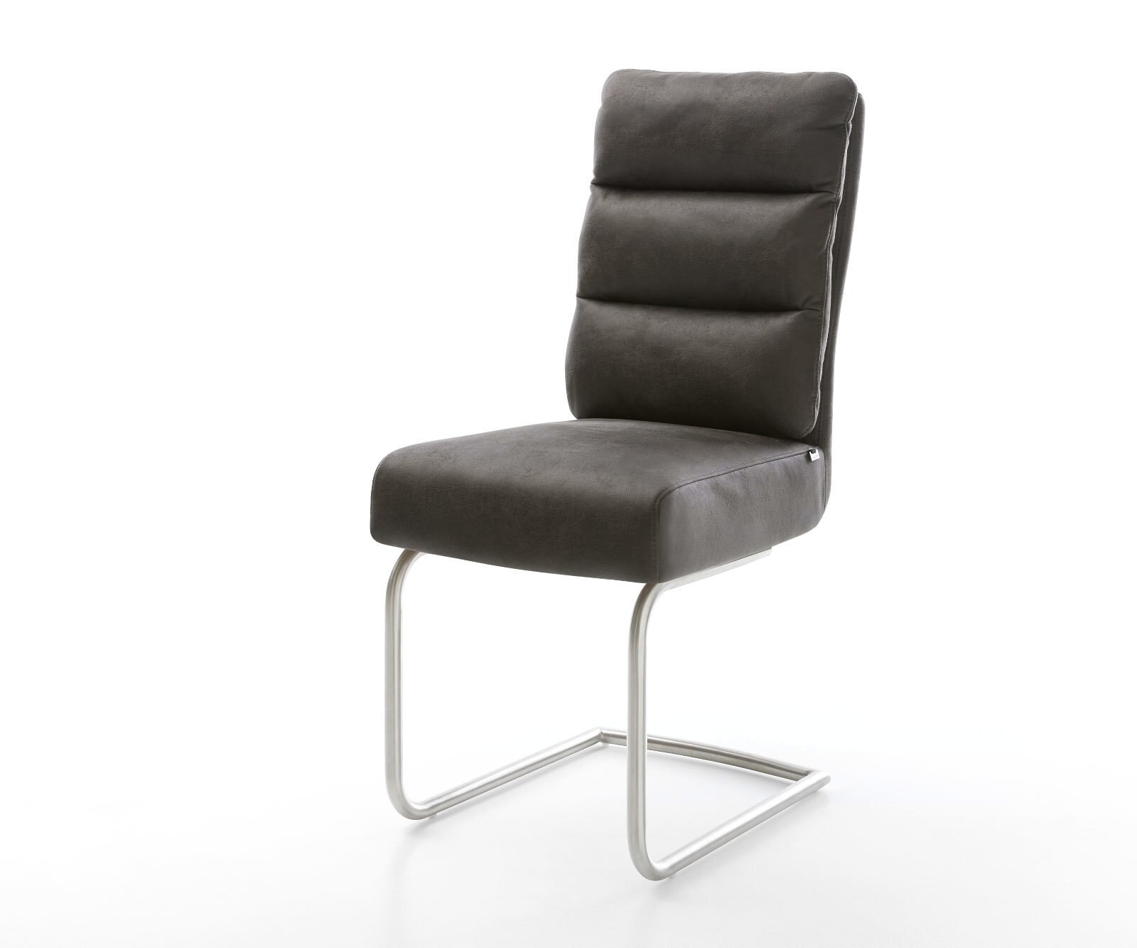 Sledemodel Pela-Flex microvelours antraciet vintage sledemodel rond roestvrij staal pocketveer kern Sledemodel Pela-Flex microvelours antraciet vintage sledemodel rond roestvrij staal pocketveer kern