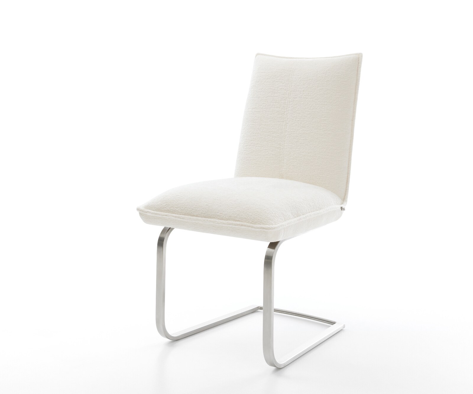 Sledemodel Lelio-Flex bouclé zacht beige sledemodel vlak roestvrij staal pocketveer kern 1