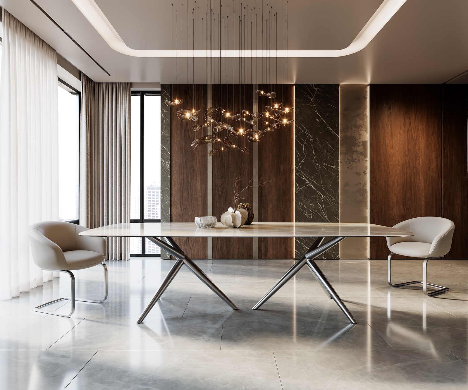 Tafelframe Estelar rond roestvrij staal (set van 2) 3 Tafelframe Estelar rond roestvrij staal (set van 2) 3