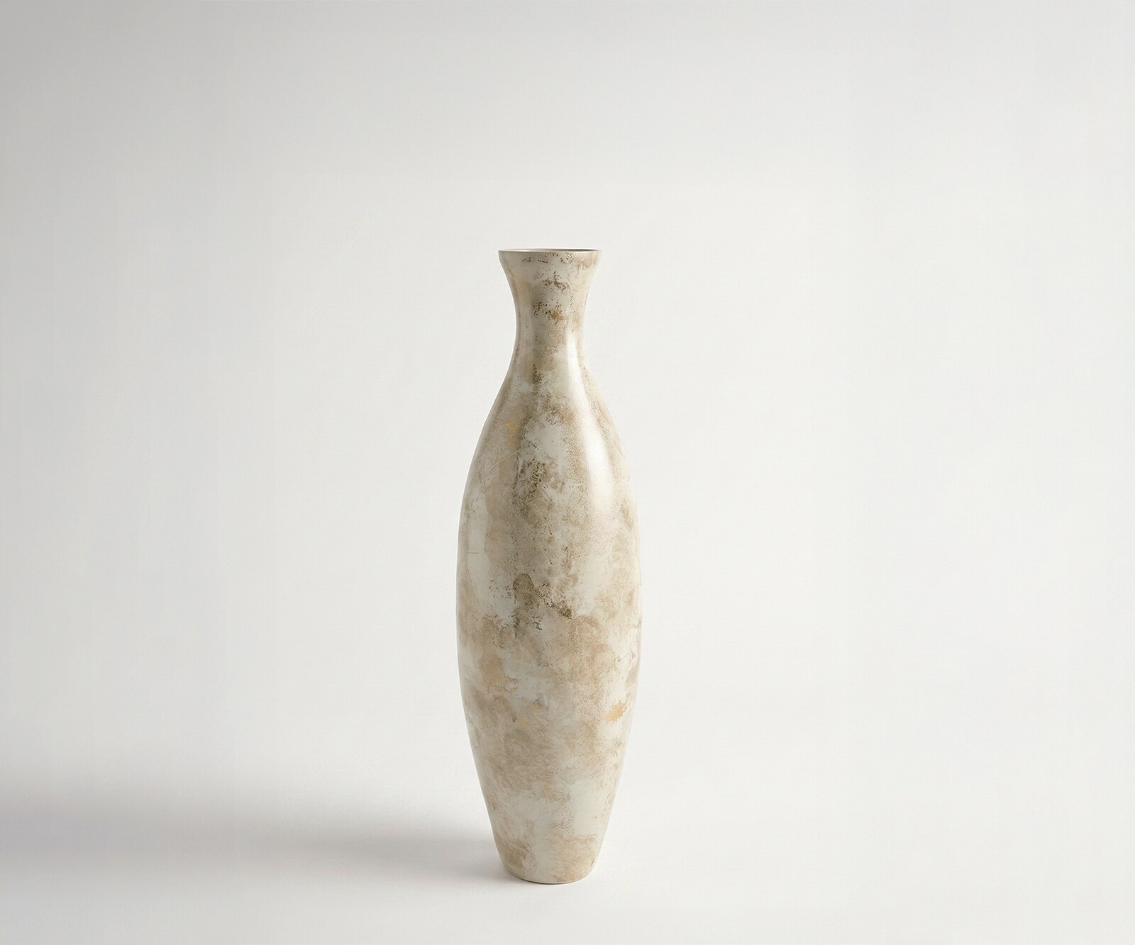 Vaas Nuvia B20 x D20 x H68 cm Glas Alabaster Gold Handgemaakt