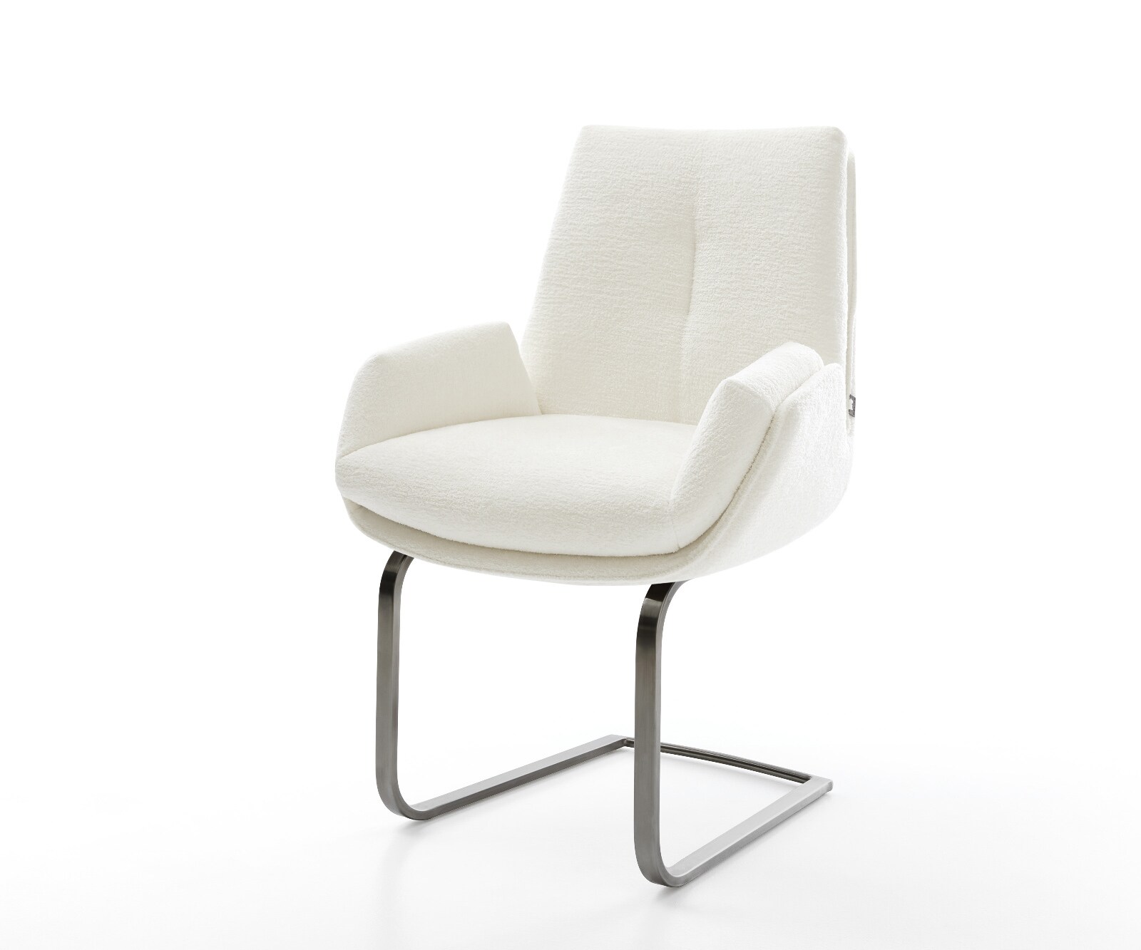 Sledemodel Clea-Flex bouclé zacht beige sledemodel vlak grafiet pocketveer kern 1