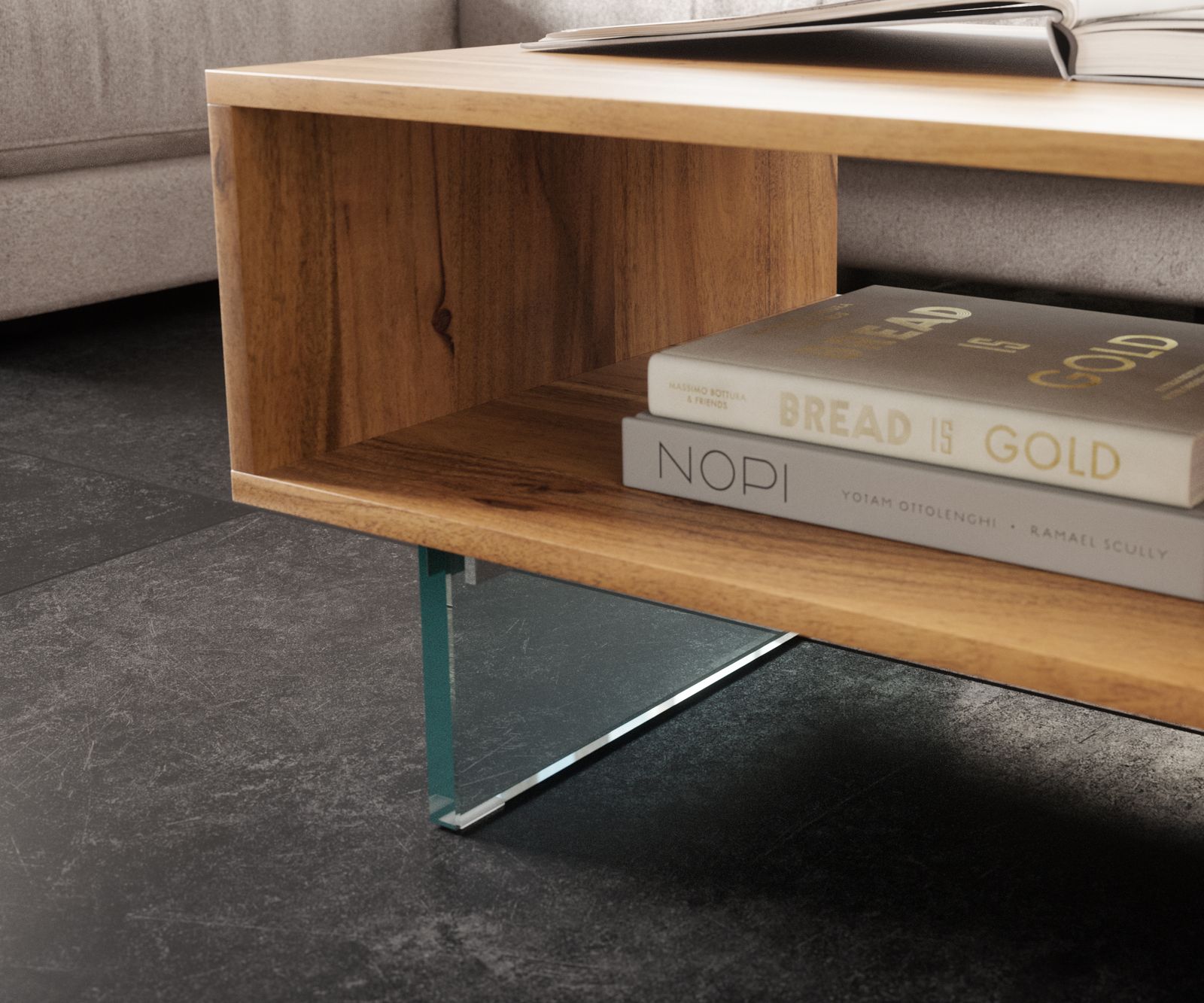 Poot Zwevend frame 20 cm glas voor 60 cm diep kastmeubel (set van 2) 1 Poot Zwevend frame 20 cm glas voor 60 cm diep kastmeubel (set van 2) 1