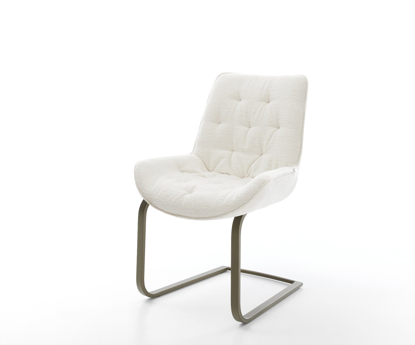 Sledemodel Taimi-Flex bouclé zacht beige sledemodel vlak afwerking met titanium 1