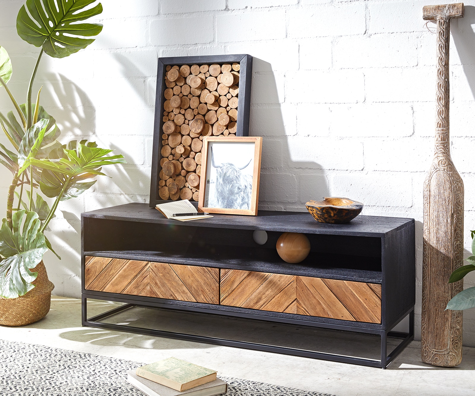 Tv-meubel Famke mango teak 3 Tv-meubel Famke mango teak 3