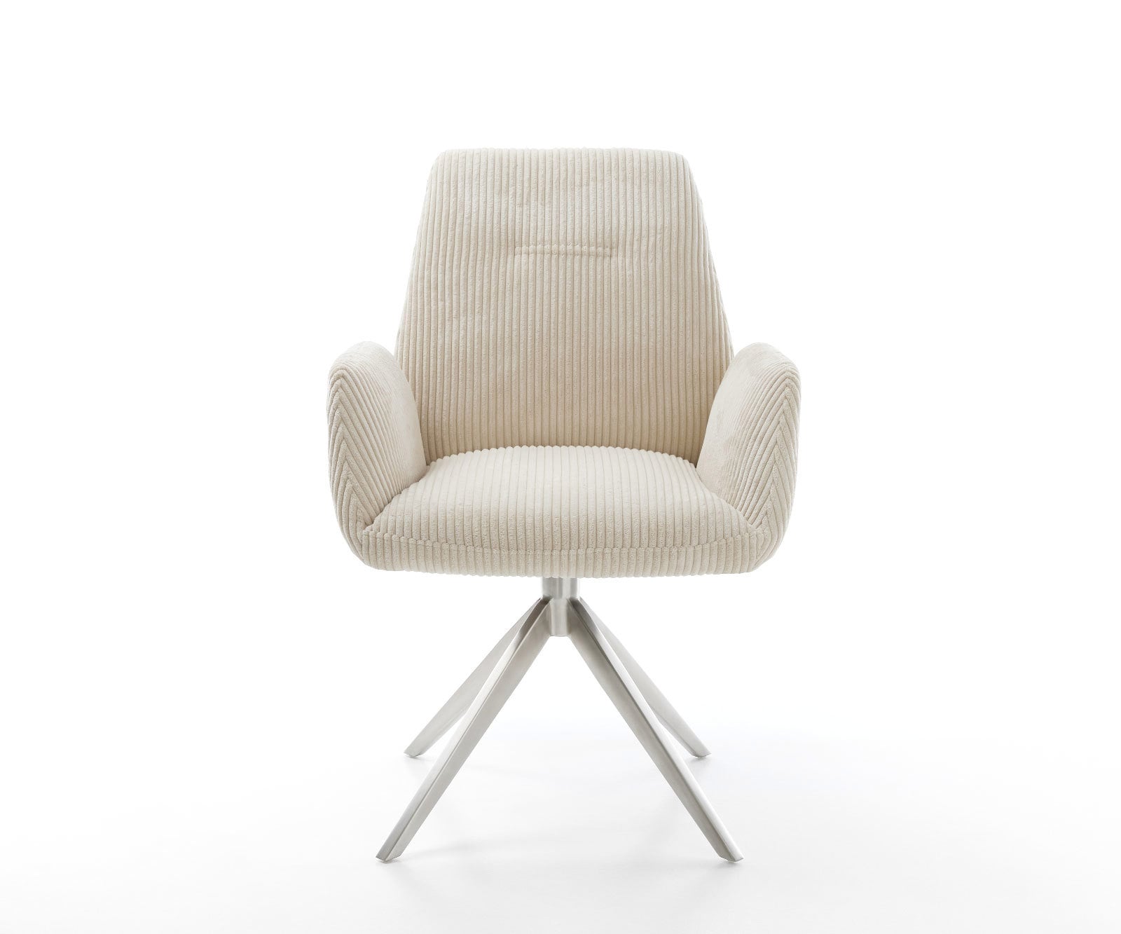 Draaistoel Zoa-Flex koord beige kruisframe breed roestvrij staal 360° draaibaar rocker-functie pocketveer kern 1 Draaistoel Zoa-Flex koord beige kruisframe breed roestvrij staal 360° draaibaar rocker-functie pocketveer kern 1