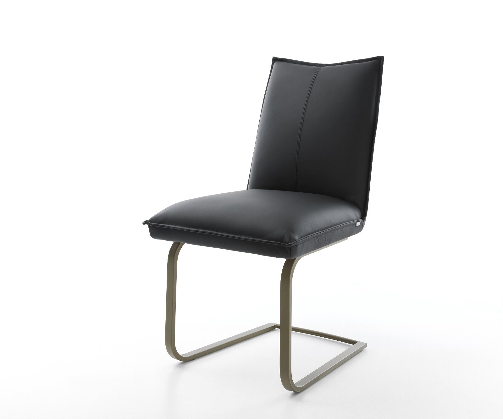 Sledemodel Lelio-Flex echt leer zwart sledemodel vlak afwerking met titanium pocketveer kern 1