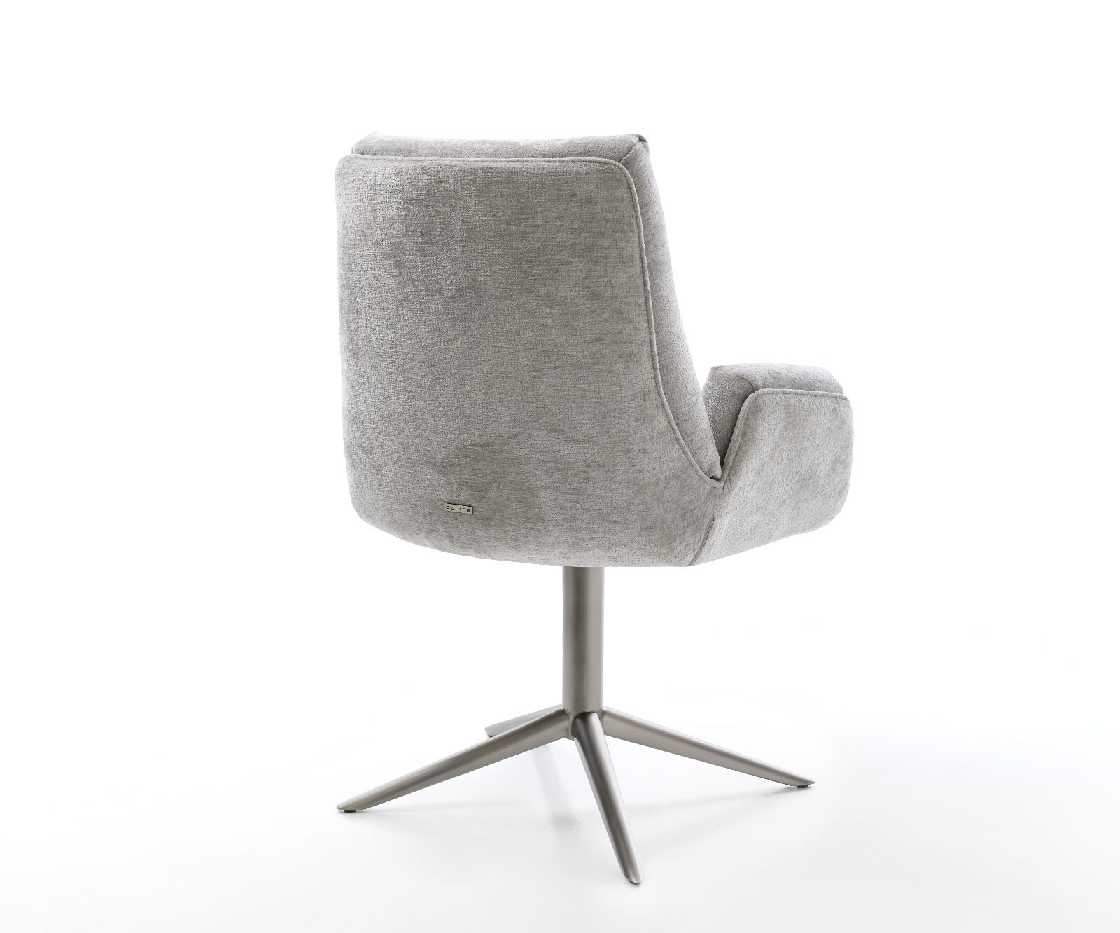 Draaistoel Clea-Flex chenille zilver grijs kruispoot grafiet 360° draaibaar rocker-functie 5