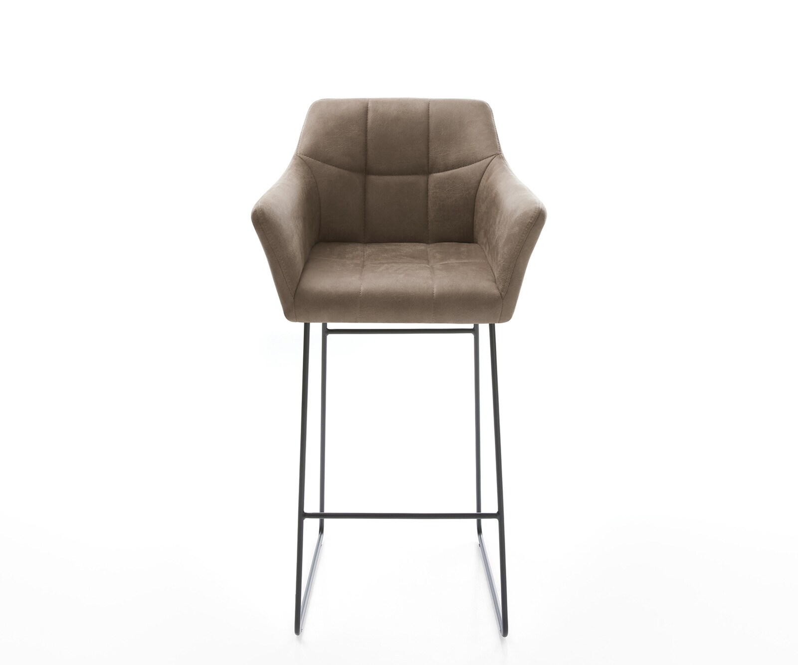 Barstoel Yulo-Flex vintage taupe slipframe metaal 1