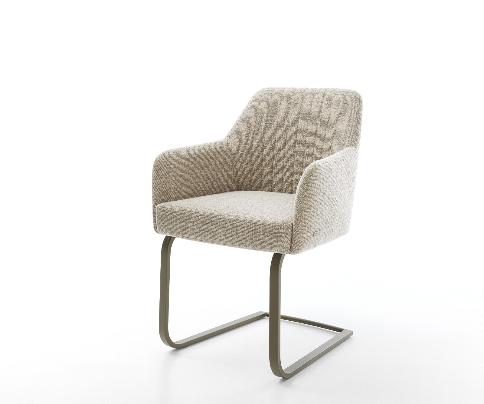 Sledemodel Greg-Flex geweven stof beige sledemodel vlak afwerking met titanium pocketveer kern 1