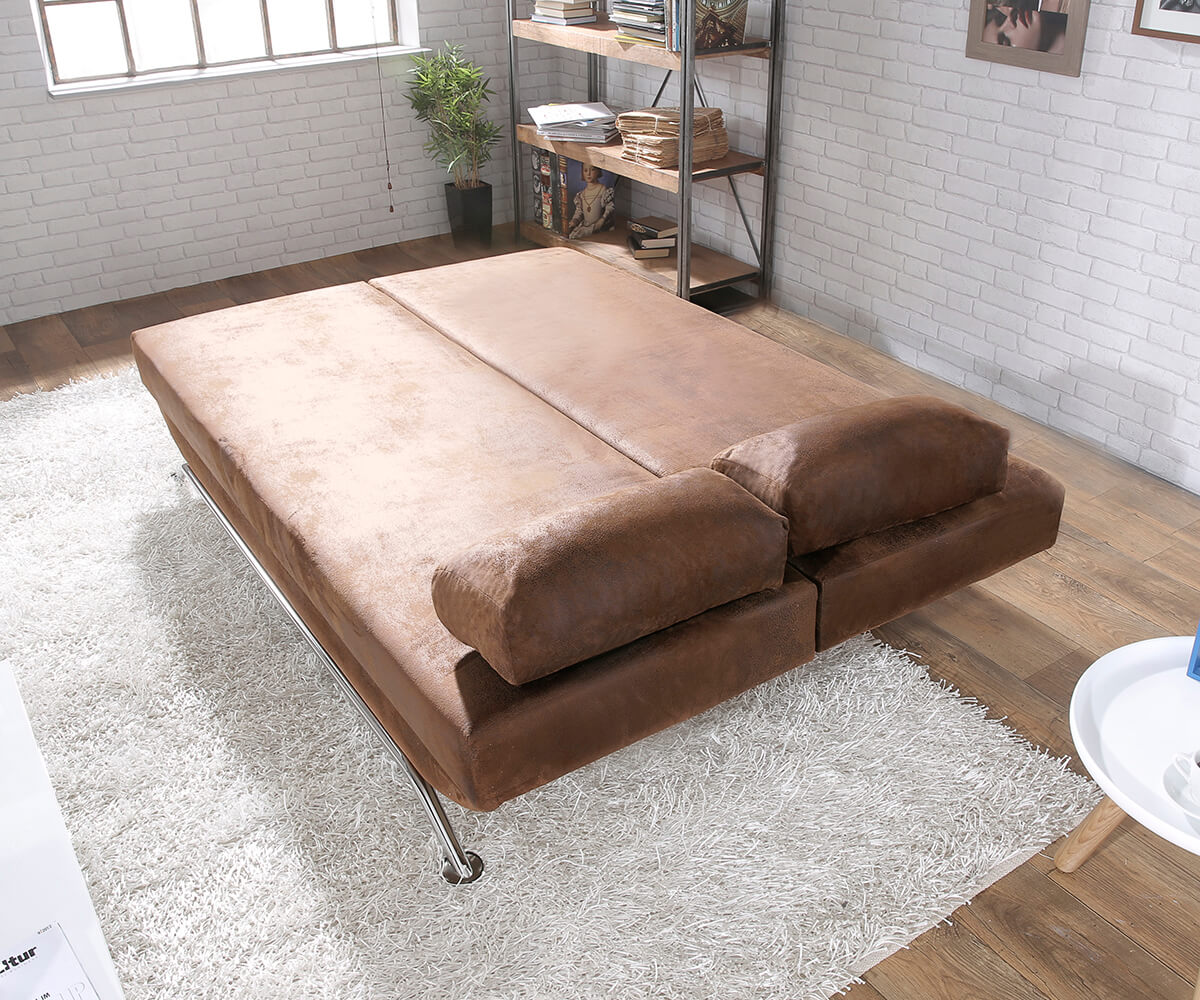 Slaapbank Cady bruin 200x90 slaapfunctie antieke optiek bedlade  5 Slaapbank Cady bruin 200x90 slaapfunctie antieke optiek bedlade  5