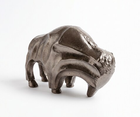 Beeldje Taurus B12 x D28 x H18 cm Aluminium Mokka Bronze Gegoten