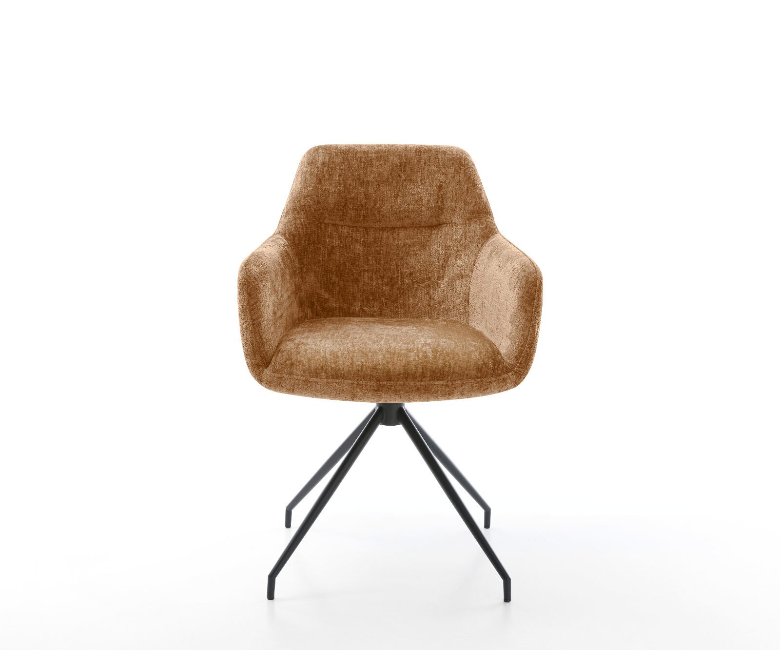 Draaistoel Pejo-Flex chenille Roest kruisframe conisch zwart 180° draaibaar pocketveer kern 1