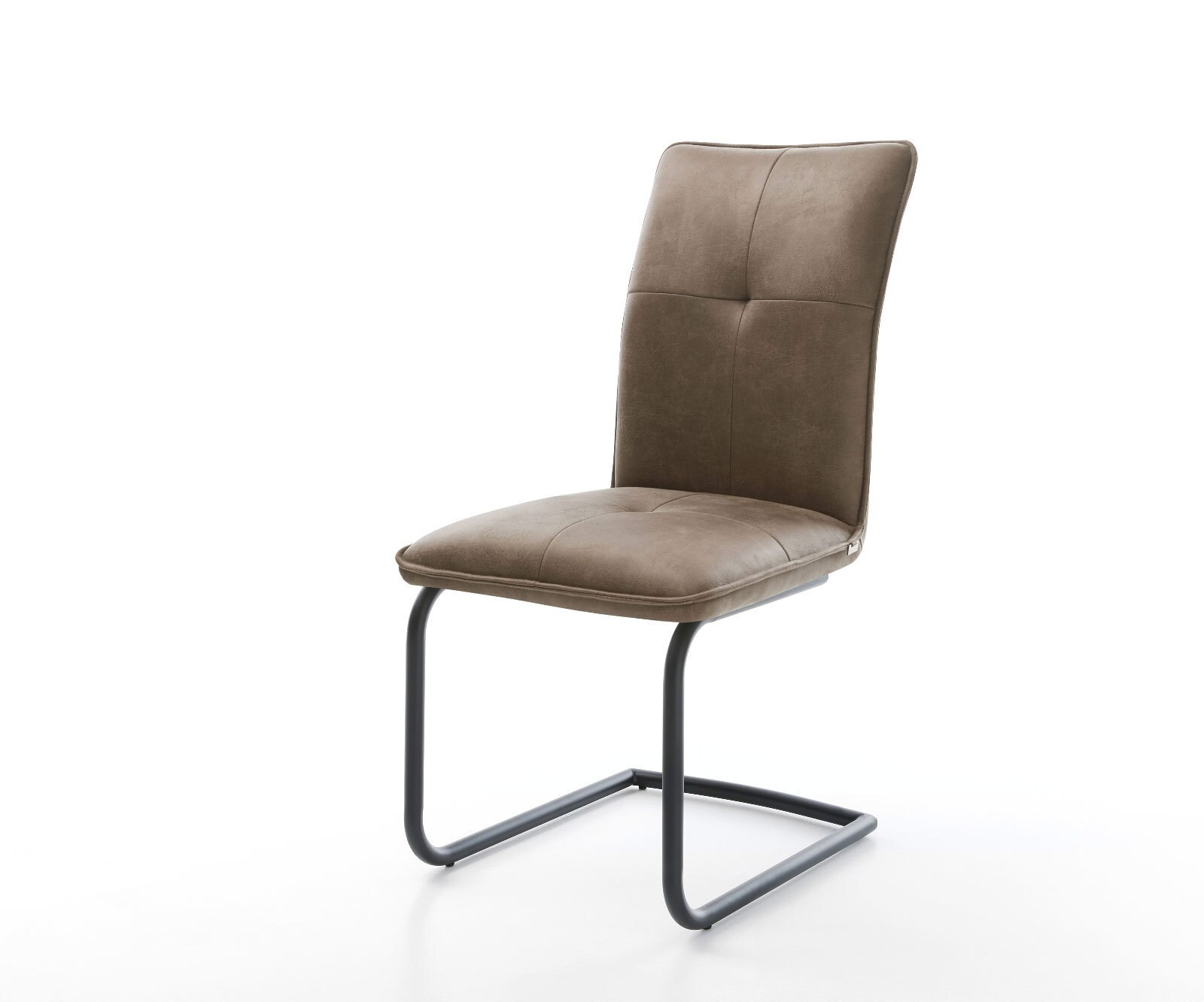 Sledemodel Maddy-Flex microvelours taupe vintage sledemodel rond zwart