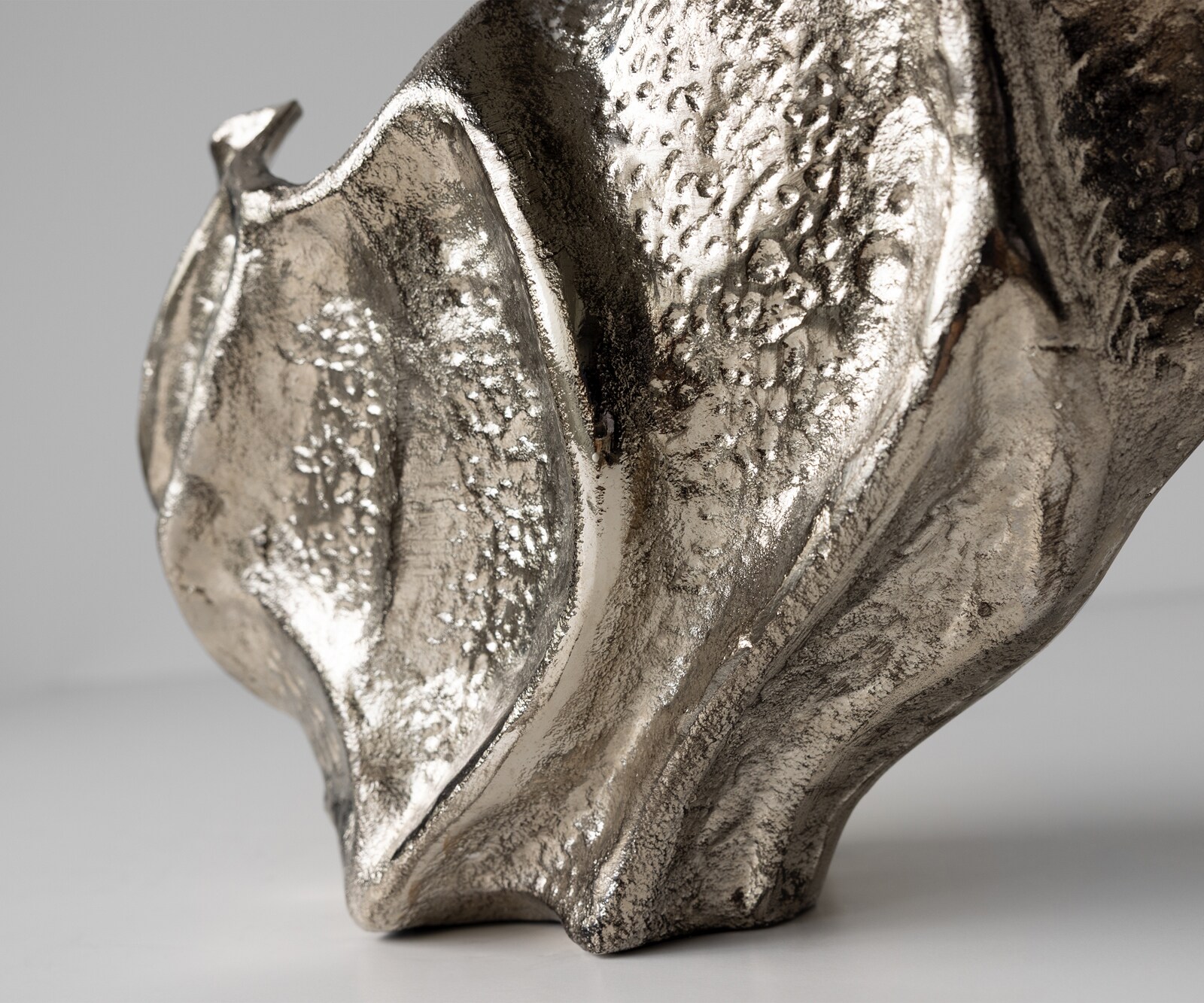 Schaal Valena B39 x D17 x H29 cm Aluminium Platin Opal Handgemaakt 2