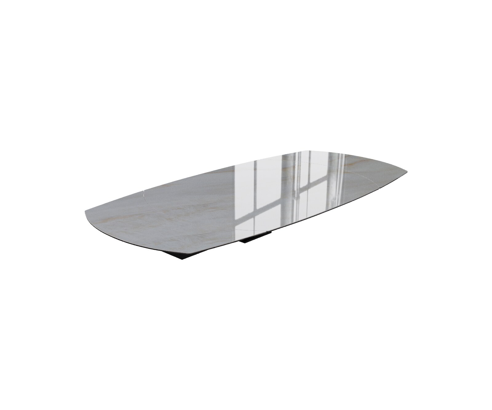 Eettafelblad Edge Boot 130-200x100 cm keramiek Onyx Pearl uittrekbaar 1