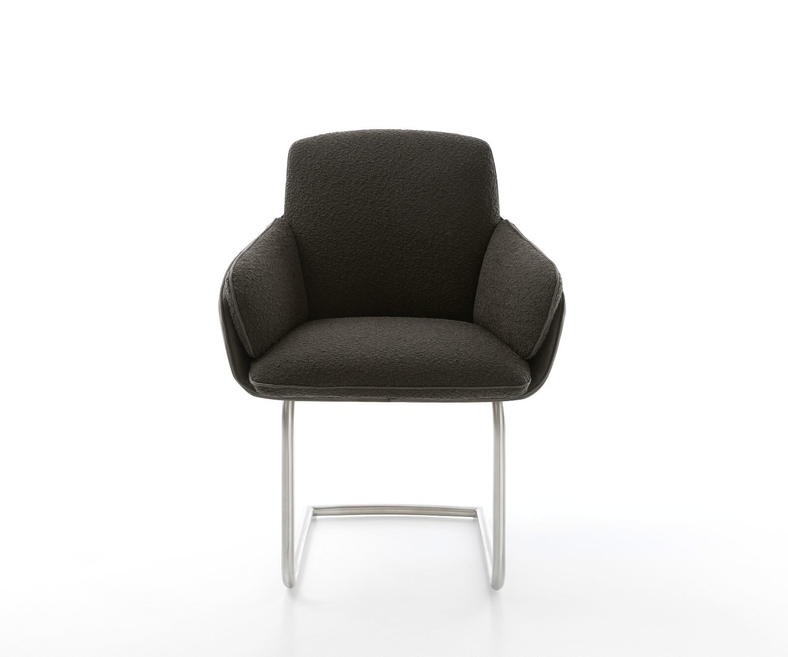Sledemodel Luan-Flex met armleuning materiaalmix zwart sledemodel rond roestvrij staal 1 Sledemodel Luan-Flex met armleuning materiaalmix zwart sledemodel rond roestvrij staal 1