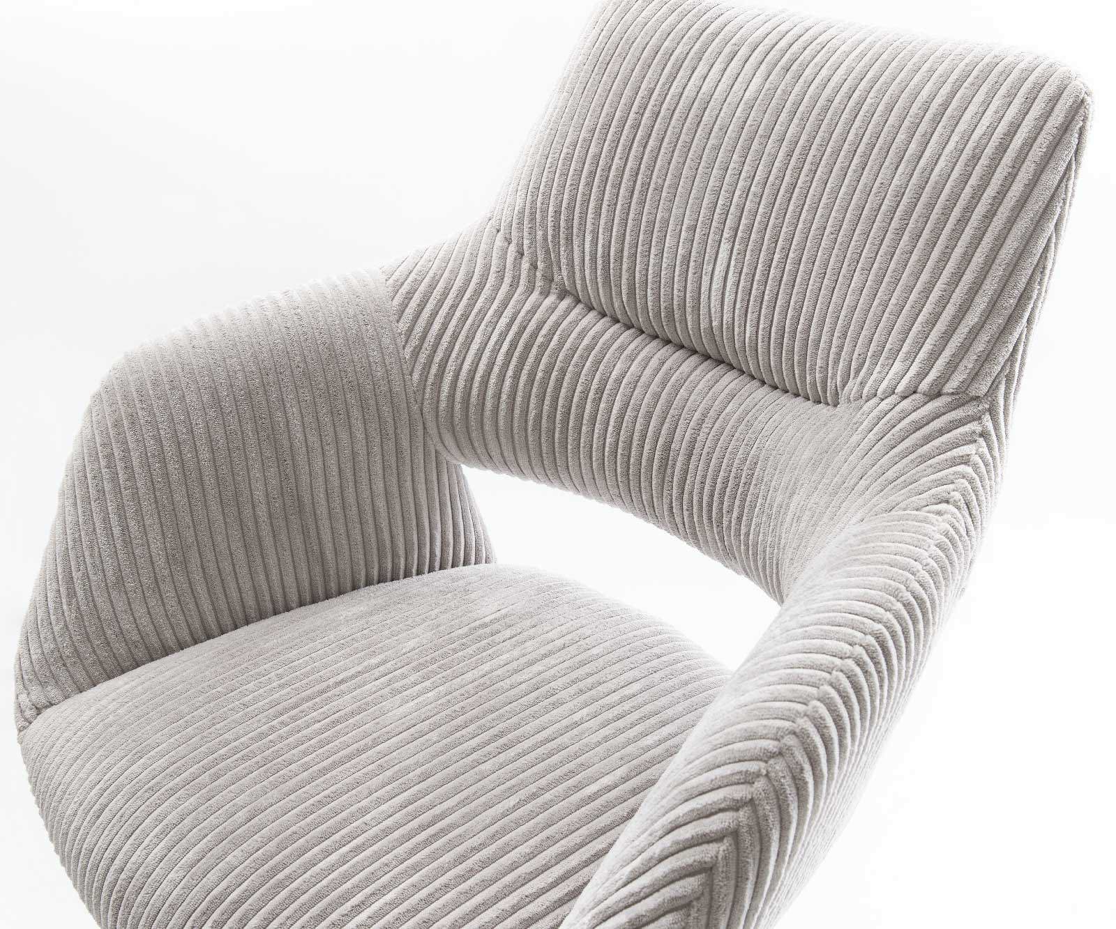 Barstoel Yago-Flex Cord zilvergrijs Draaivoet in hoogte verstelbaar RVS Draaibaar pocketvering 2 Barstoel Yago-Flex Cord zilvergrijs Draaivoet in hoogte verstelbaar RVS Draaibaar pocketvering 2