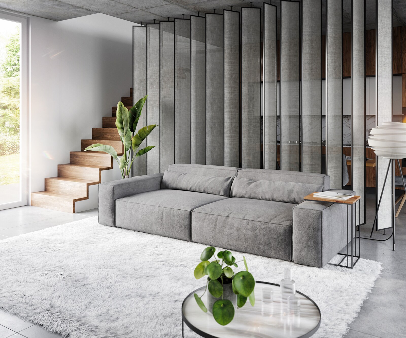 Big-sofa Sirpio XL 270x130 cm microvezel taupe