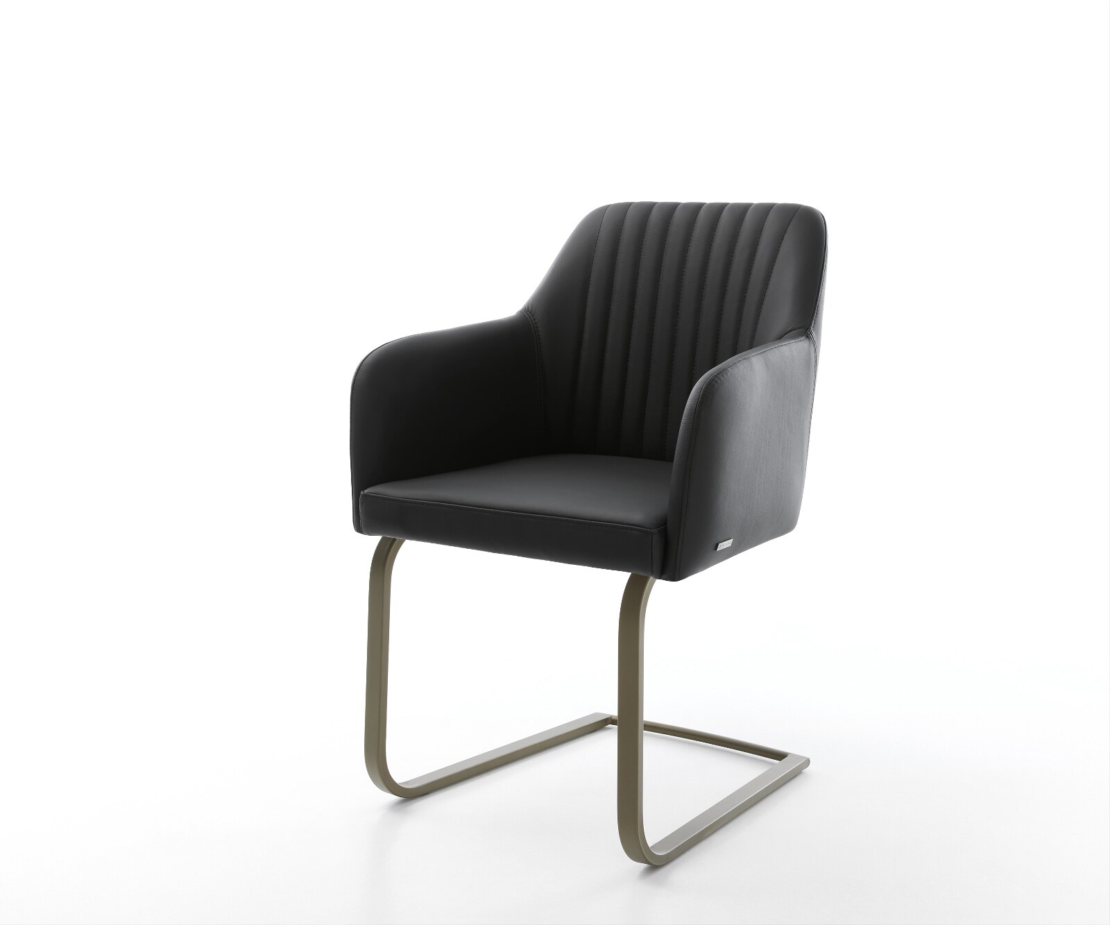 Sledemodel Greg-Flex echt leer zwart sledemodel vlak afwerking met titanium pocketveer kern 1