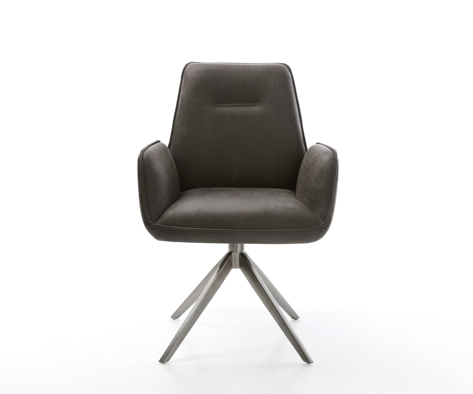 Draaistoel Zoa-Flex microvelours antraciet vintage kruisframe breed grafiet 360° draaibaar rocker-functie pocketveer kern 2