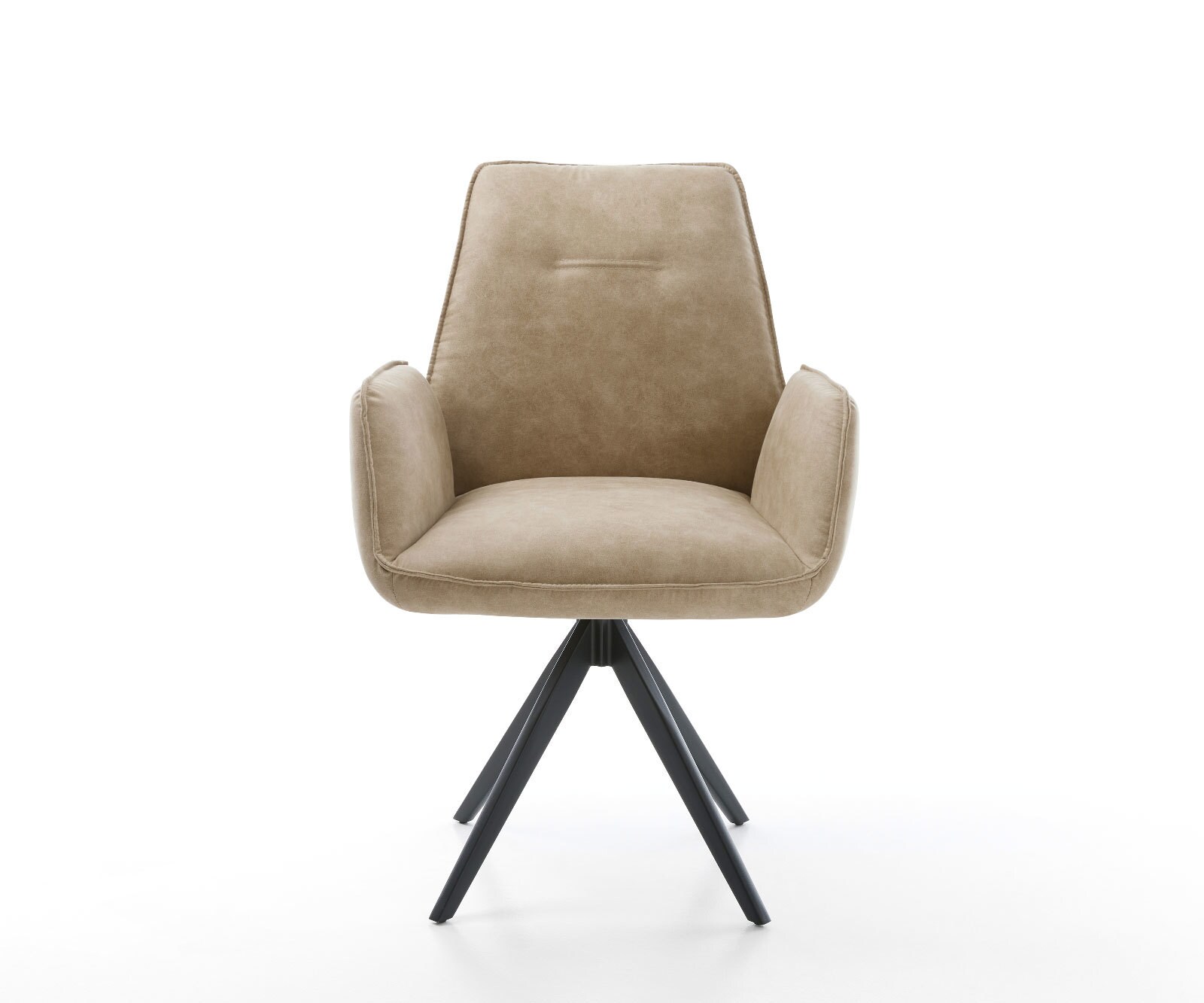 Eetkamerstoel Zoa-Flex microvelours beige vintage kruisframe hoekig zwart pocketveer kern 1 Eetkamerstoel Zoa-Flex microvelours beige vintage kruisframe hoekig zwart pocketveer kern 1