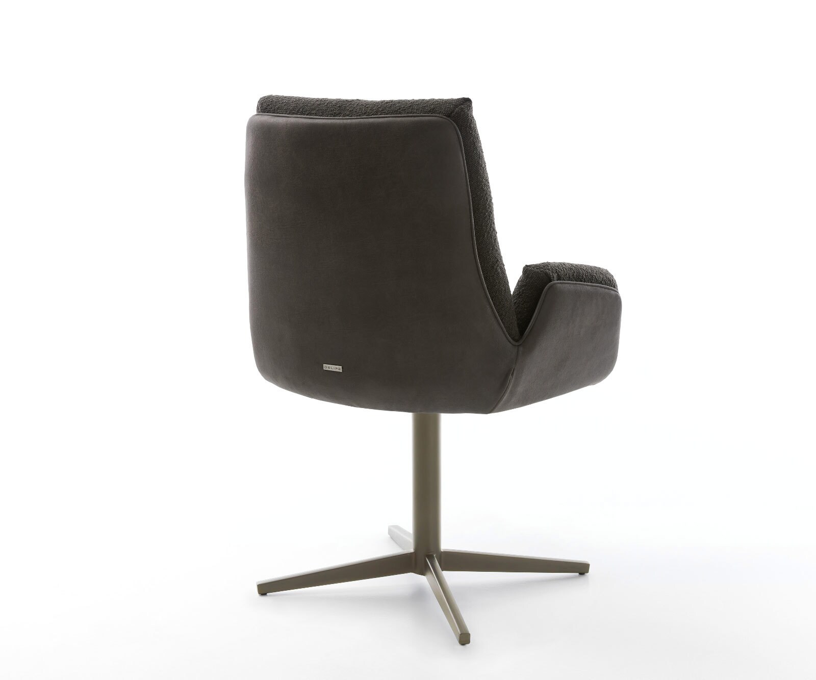 Draaistoel Clea-Flex materiaalmix zwart kruispoot afwerking met titanium 360° draaibaar 4 Draaistoel Clea-Flex materiaalmix zwart kruispoot afwerking met titanium 360° draaibaar 4