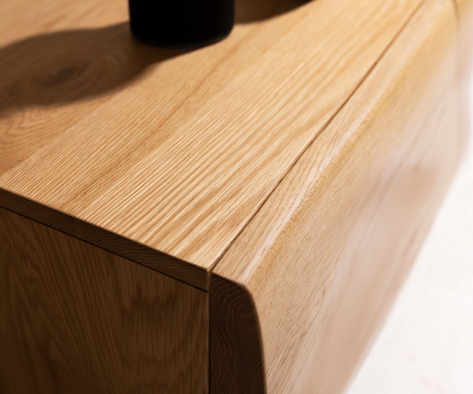 Dressoir New Live-Edge 145 cm eiken natuur 3 deurs Skid metaal zwart 8