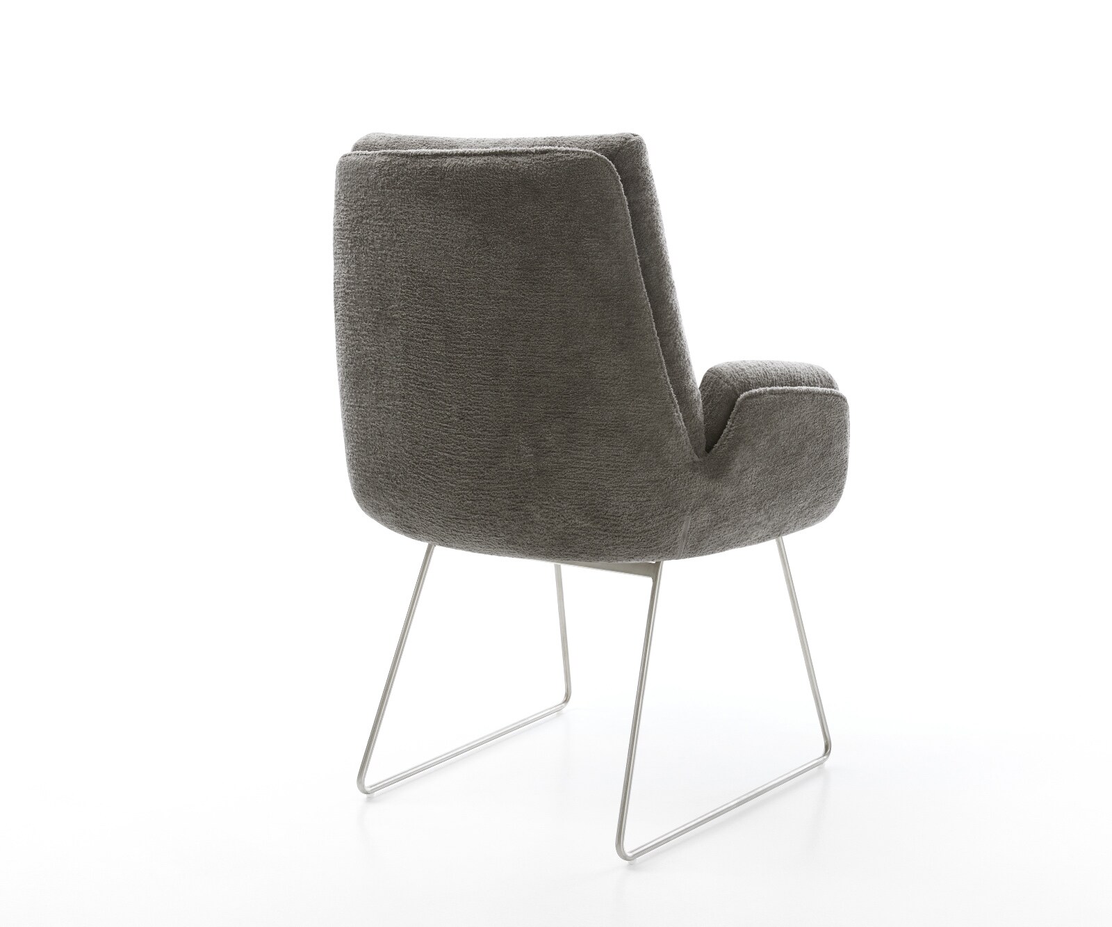 Eetkamerstoel Clea-Flex bouclé zacht mud slipframe roestvrij staal pocketveer kern 5