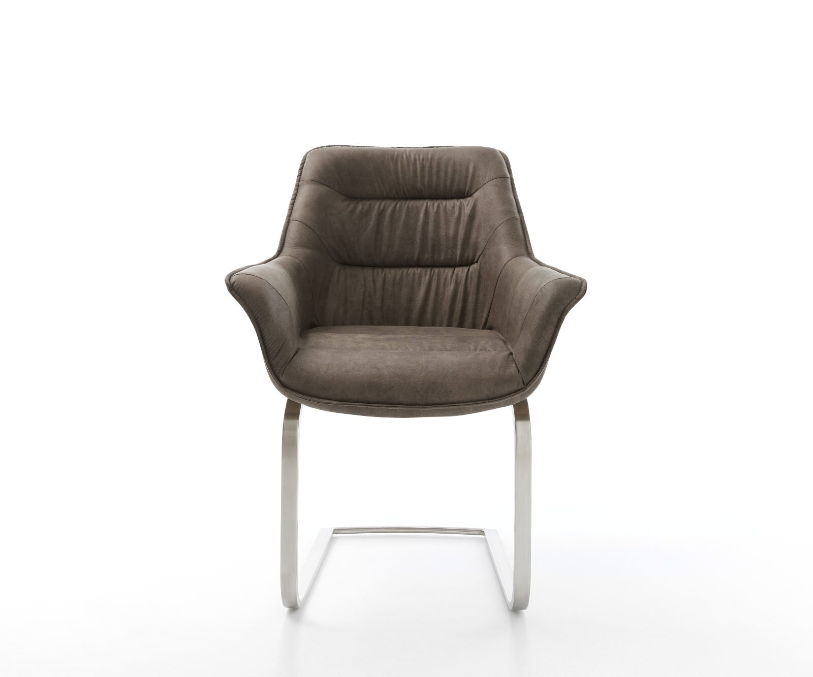 Sledemodel Kaira-Flex microvelours taupe vintage sledemodel vlak roestvrij staal 1 Sledemodel Kaira-Flex microvelours taupe vintage sledemodel vlak roestvrij staal 1