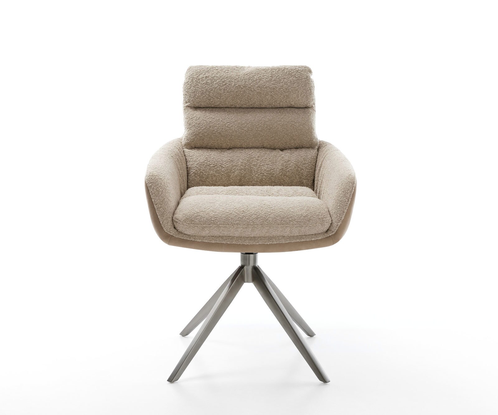 Draaistoel Abelia-Flex met armleuning materiaalmix mud kruisframe breed roestvrij staal 360° draaibaar rocker-functie 1 Draaistoel Abelia-Flex met armleuning materiaalmix mud kruisframe breed roestvrij staal 360° draaibaar rocker-functie 1