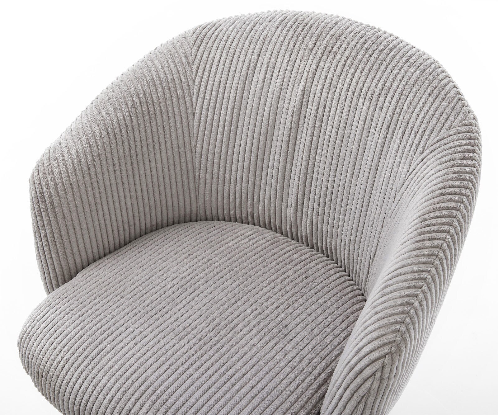 Draaistoel Caja-Flex met armleuning koord zilver grijs kruispoot afwerking met titanium 360° draaibaar pocketveer kern 3