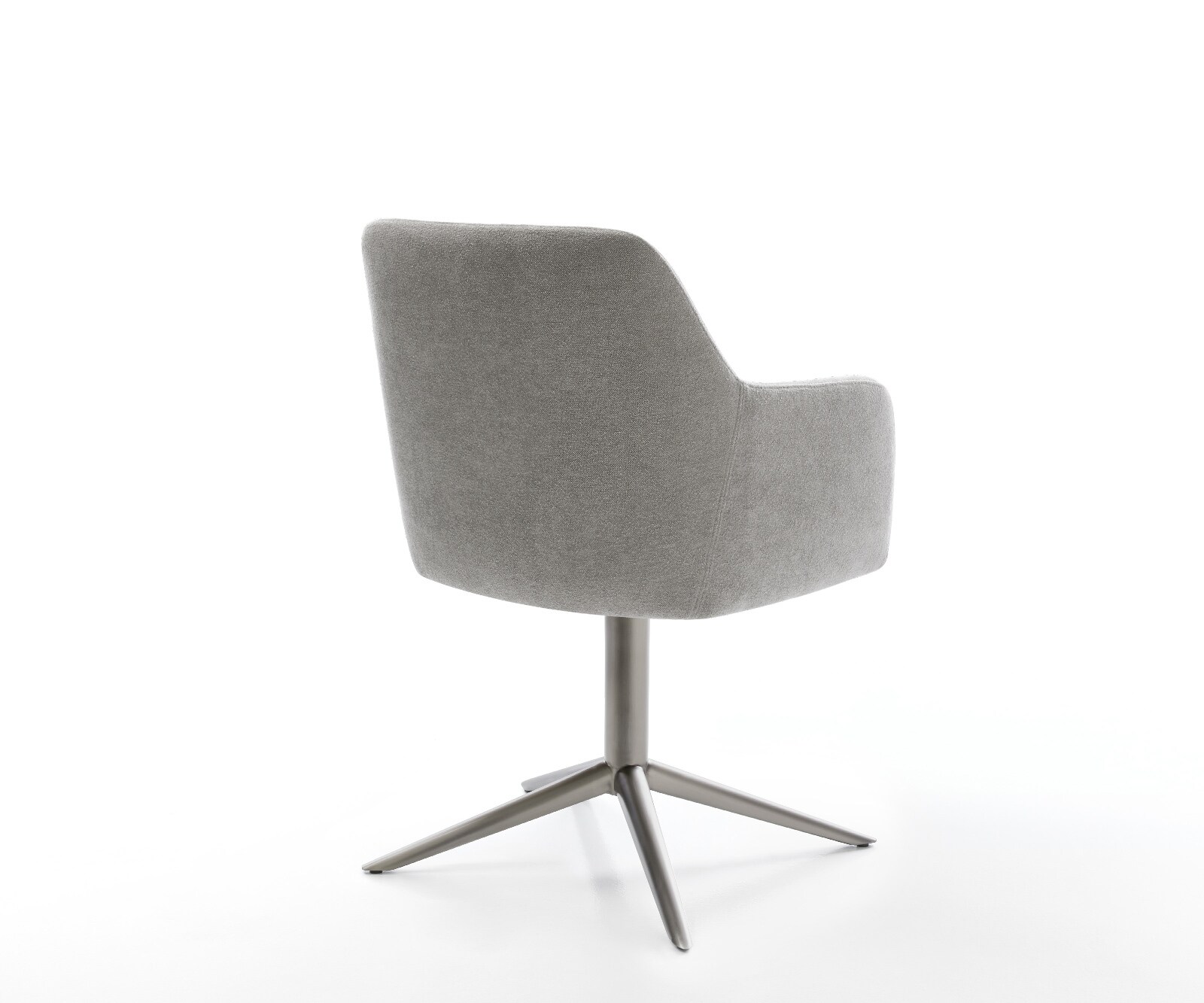 Draaistoel Greg-Flex zachte stof met structuur grijs kruispoot grafiet 360° draaibaar rocker-functie pocketveer kern 5