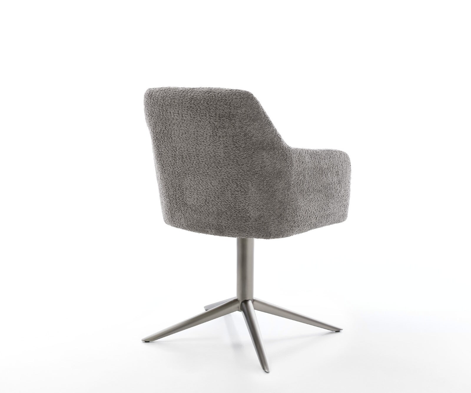 Draaistoel Pejo-Flex bouclé grijs kruispoot grafiet 360° draaibaar rocker-functie 5