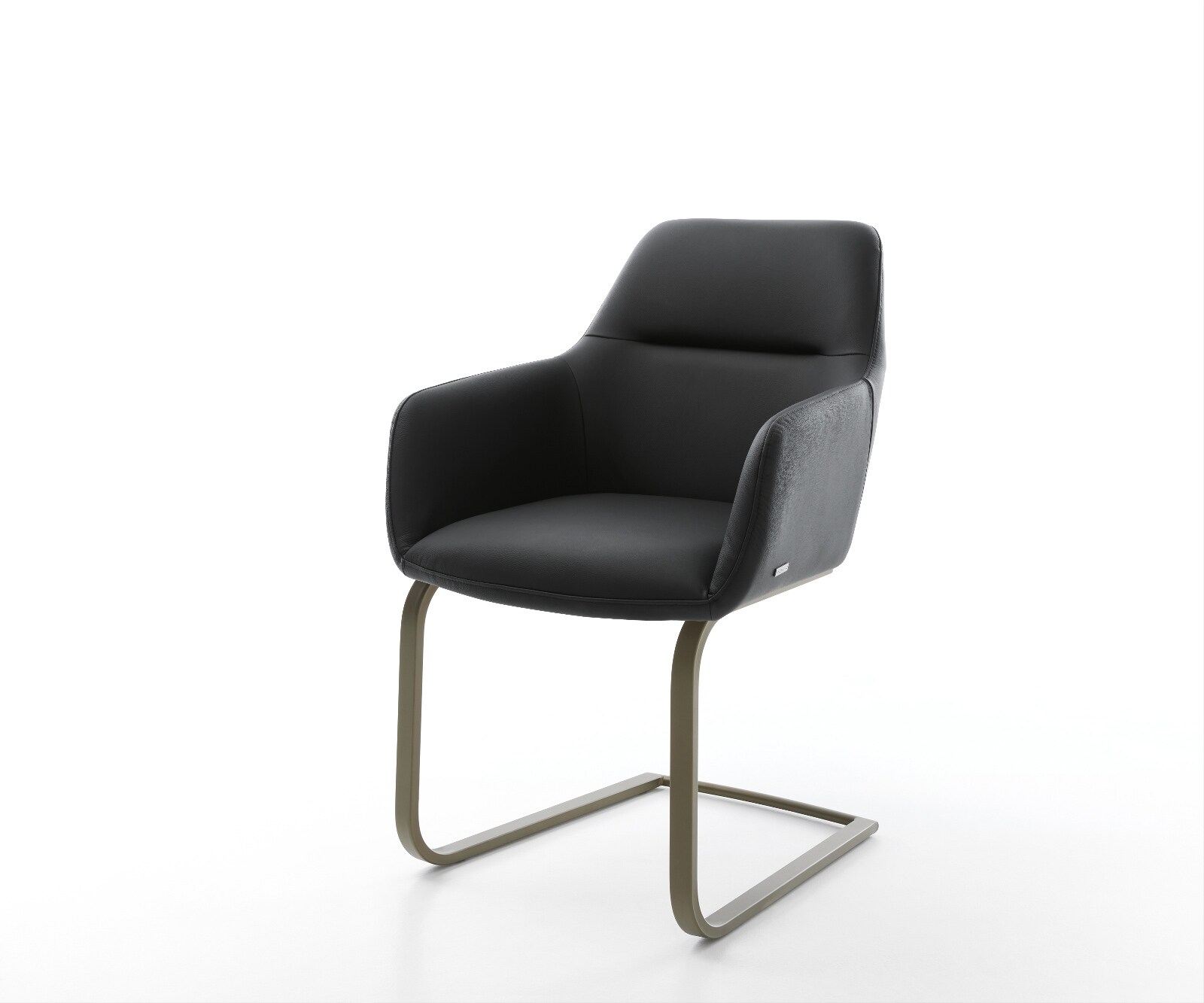 Sledemodel Pejo-Flex echt leer zwart sledemodel vlak afwerking met titanium pocketveer kern