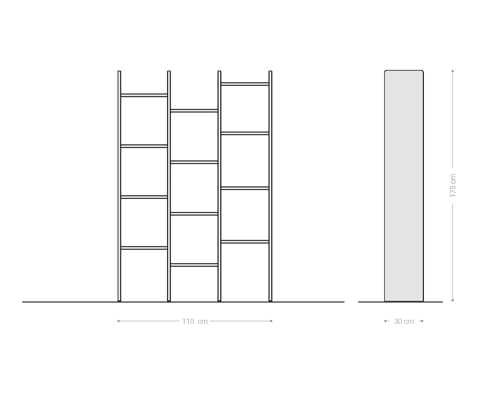 Boekenkast Tizi 110x175 cm natuur acacia 1 Boekenkast Tizi 110x175 cm natuur acacia 1