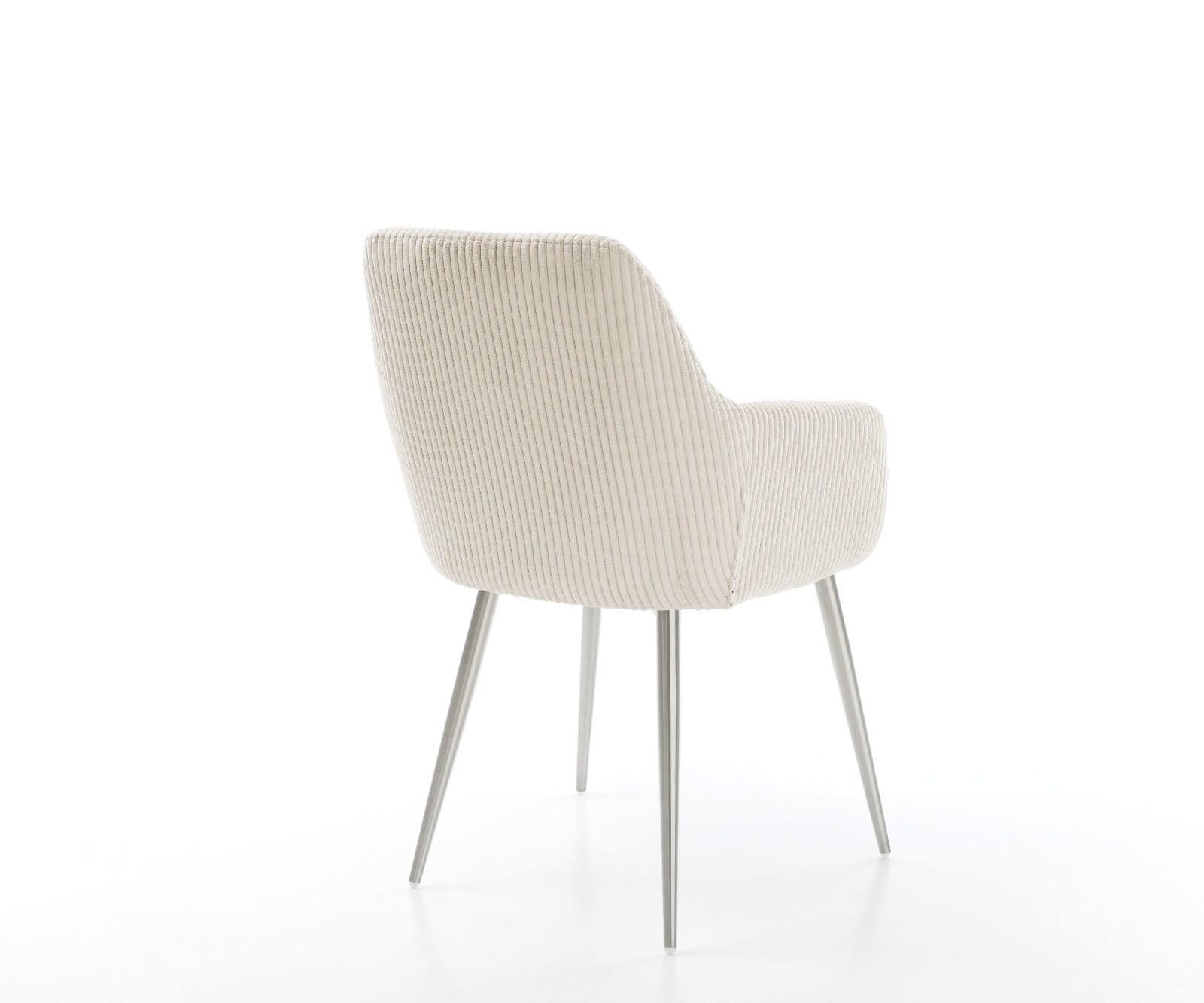 Eetkamerstoel Pejo-Flex koord beige 4-poot conisch roestvrij staal pocketveer kern 5