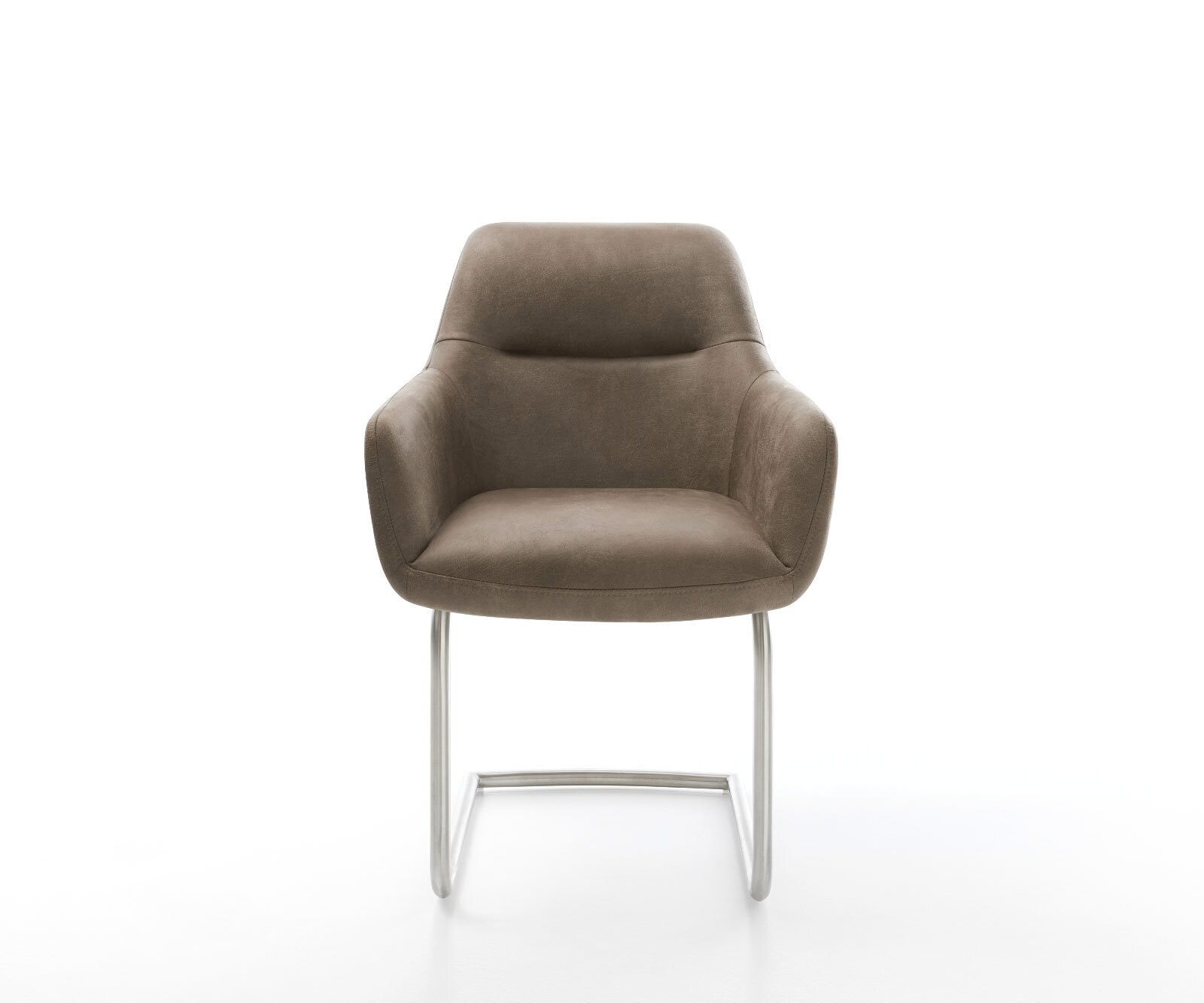 Sledemodel Pejo-Flex microvelours taupe vintage sledemodel rond roestvrij staal pocketveer kern 2