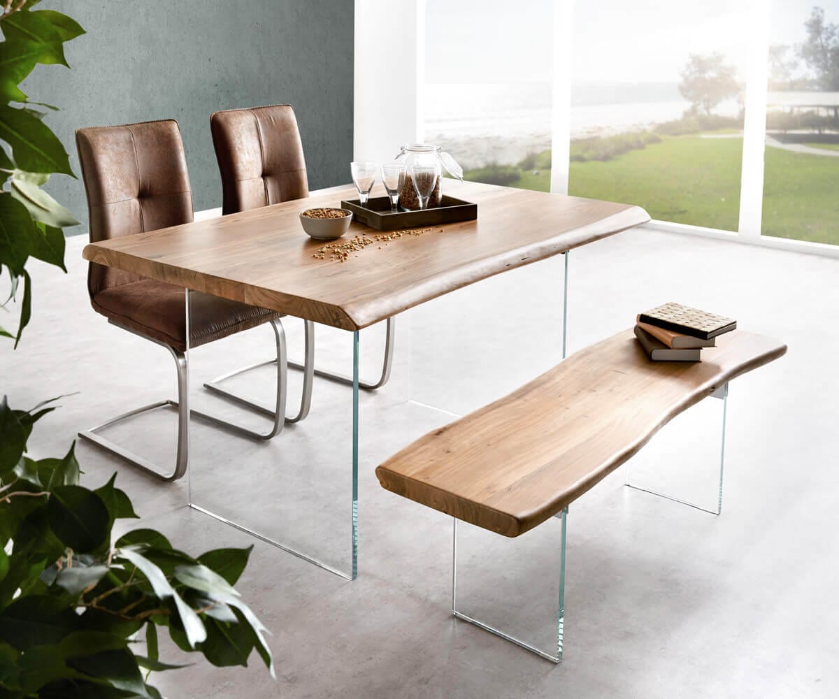 Eettafelblad Edge 140x90cm XL acacia natuur Live-Edge 4