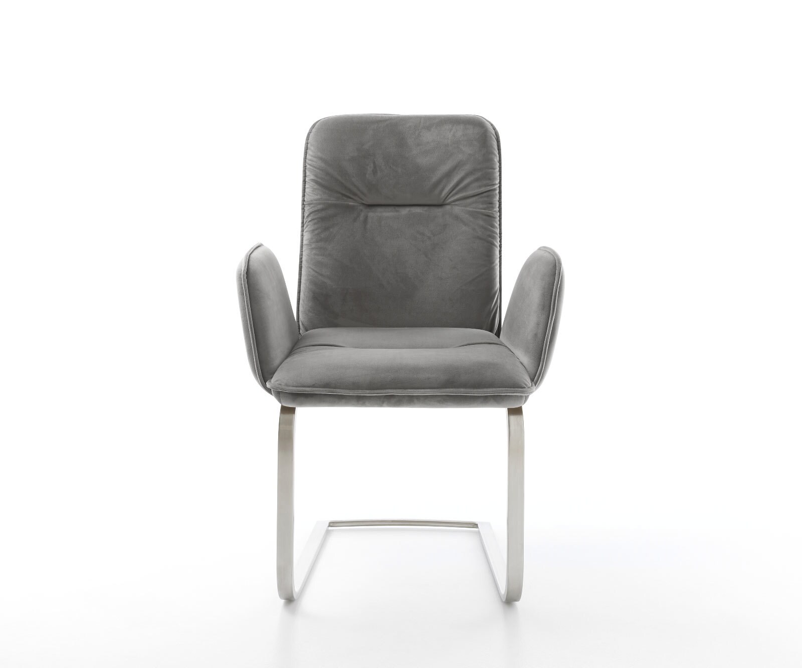 Sledemodel Vinja-Flex fluweel grijs sledemodel vlak roestvrij staal 1 Sledemodel Vinja-Flex fluweel grijs sledemodel vlak roestvrij staal 1