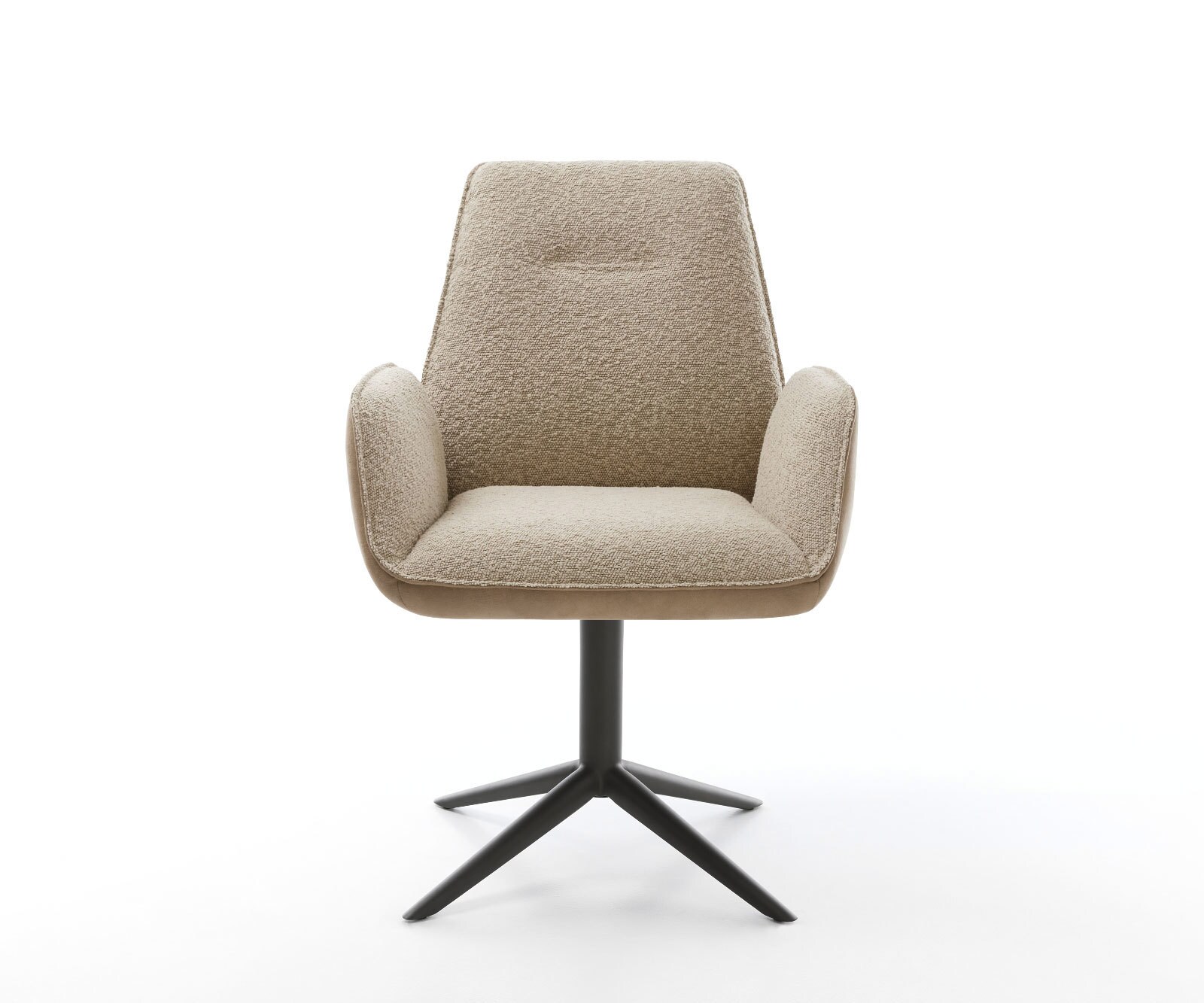 Draaistoel Zoa-Flex materiaalmix mud kruispoot zwart 360° draaibaar rocker-functie pocketveer kern 1
