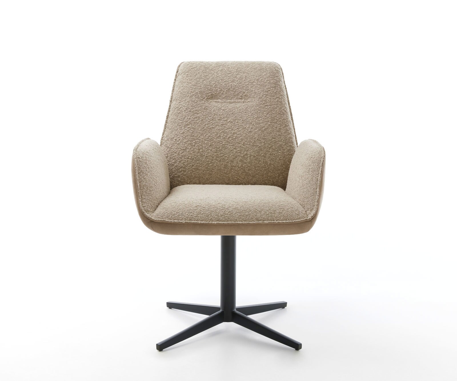 Draaistoel Zoa-Flex materiaalmix mud kruispoot zwart 360° draaibaar pocketveer kern 2