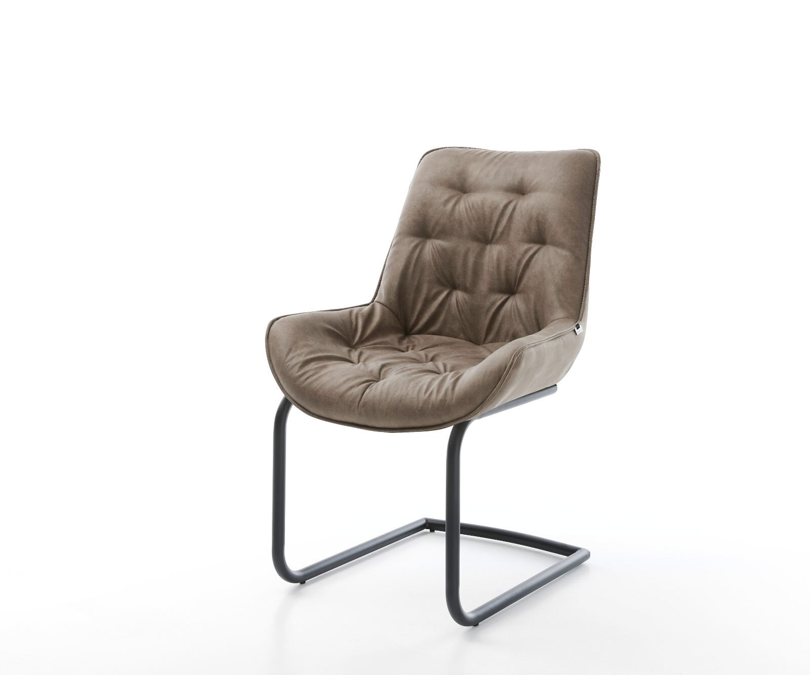 Sledemodel Taimi-Flex microvelours taupe vintage sledemodel rond zwart Sledemodel Taimi-Flex microvelours taupe vintage sledemodel rond zwart