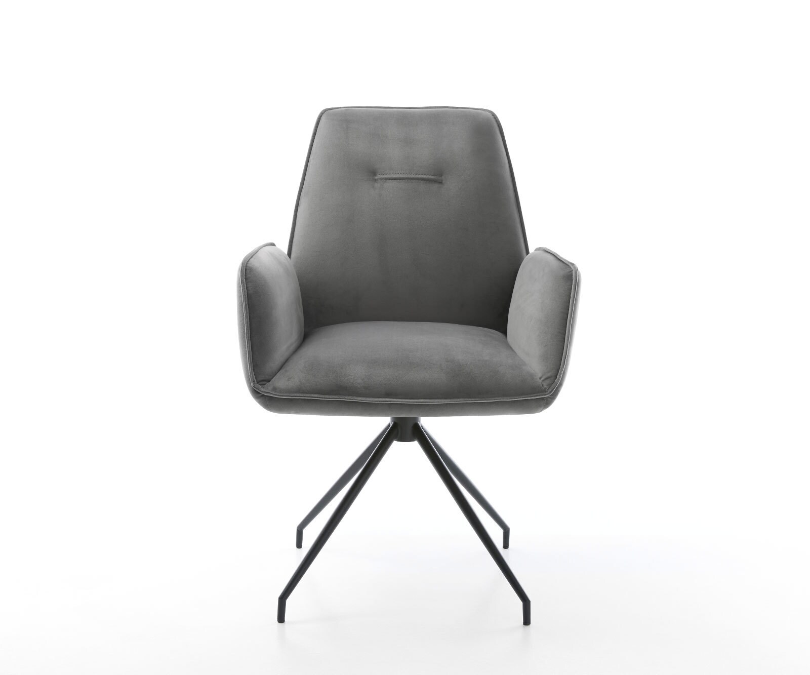 Eetkamerstoel Zoa-Flex fluweel grijs kruisframe conisch zwart pocketveer kern 1 Eetkamerstoel Zoa-Flex fluweel grijs kruisframe conisch zwart pocketveer kern 1